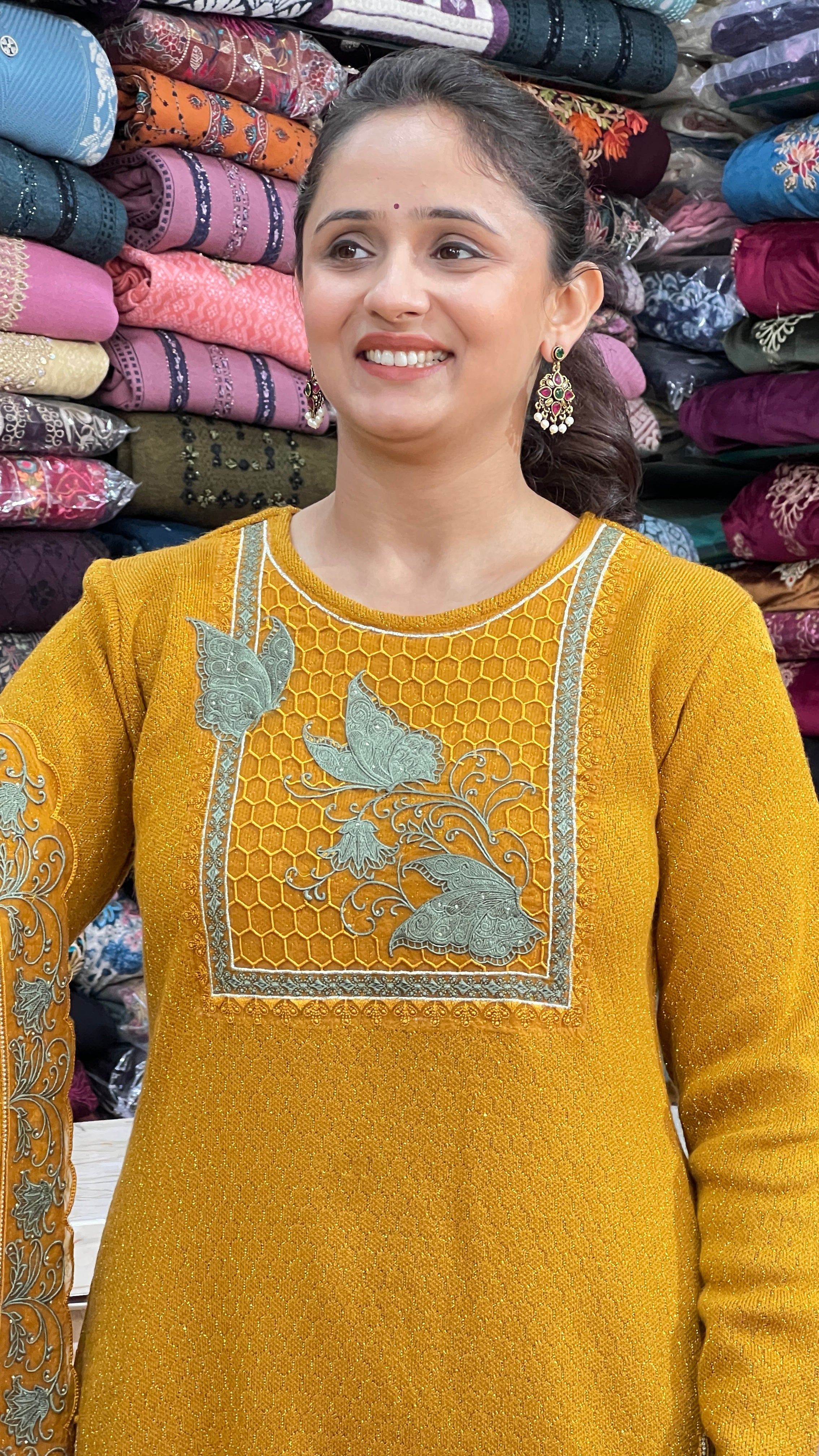 Premium daffodil wool suit (dc el 1067)
