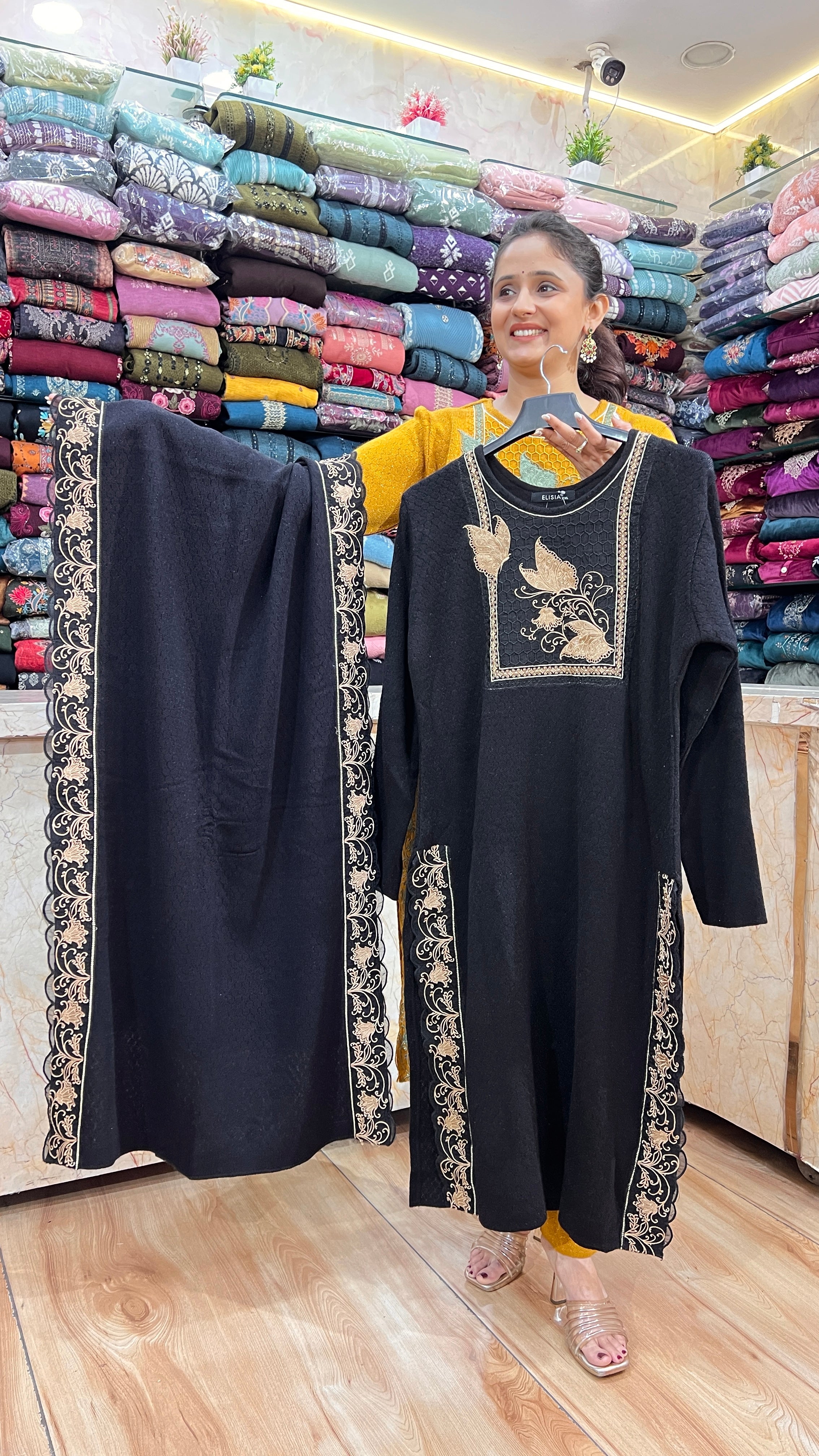 Premium daffodil wool suit (dc el 1067)