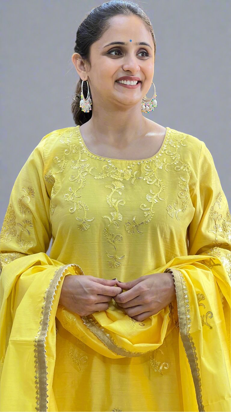 gotta patti suit with divider plazo