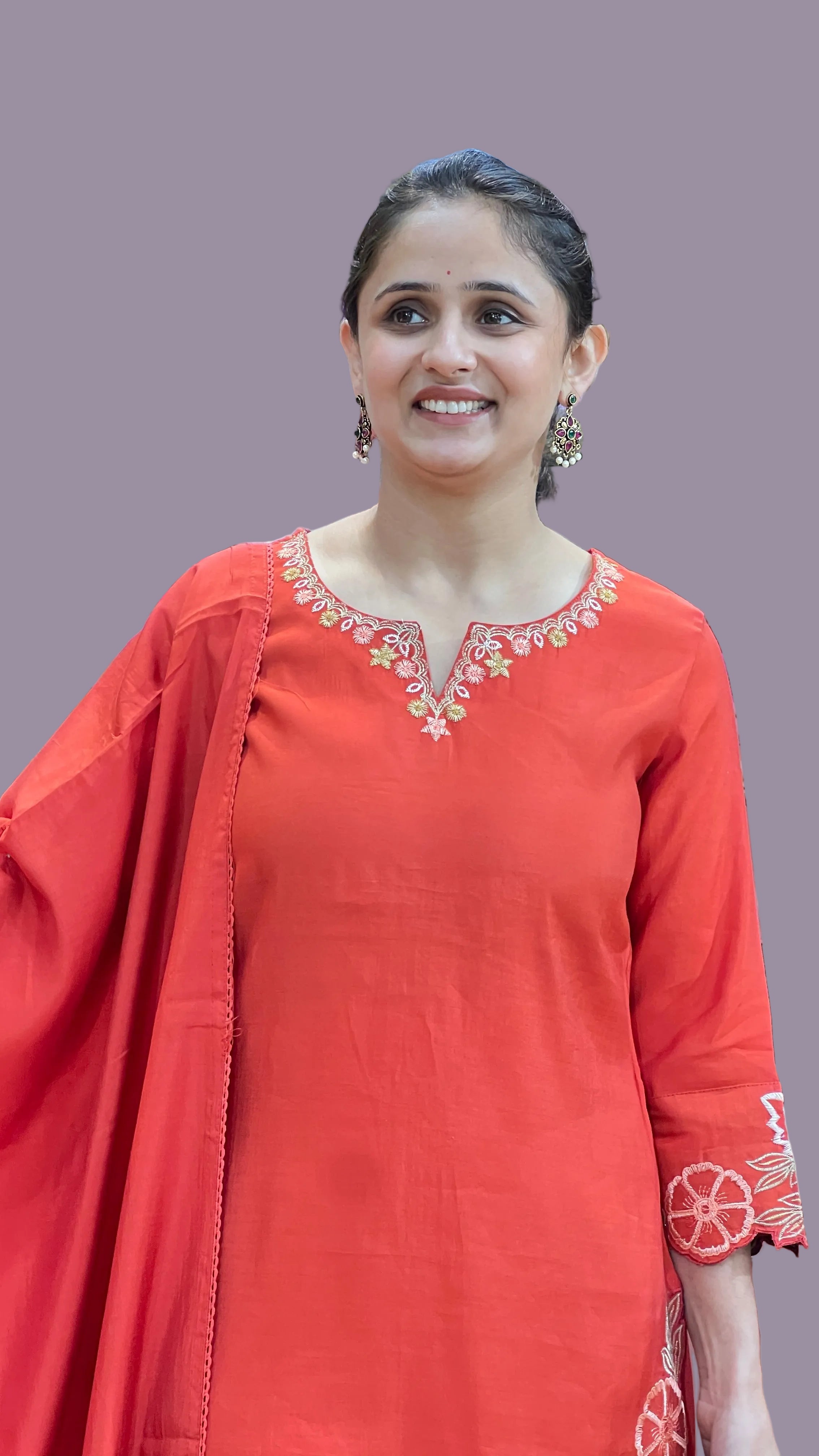 Modal embroidered suit (na 1067)
