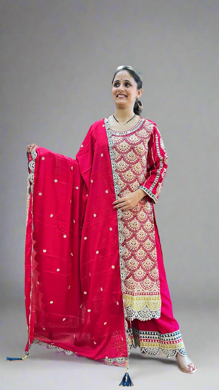 Pakistani heavy zari work suit