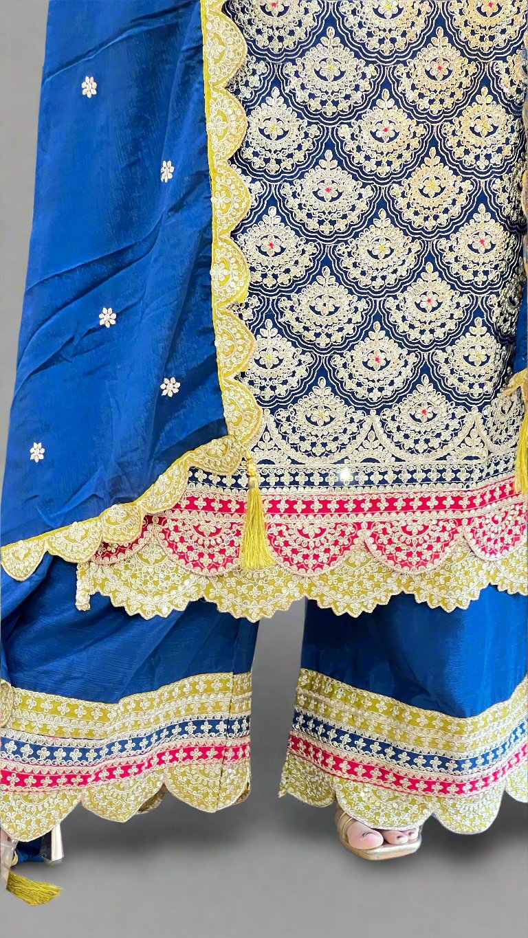 Pakistani heavy zari work suit