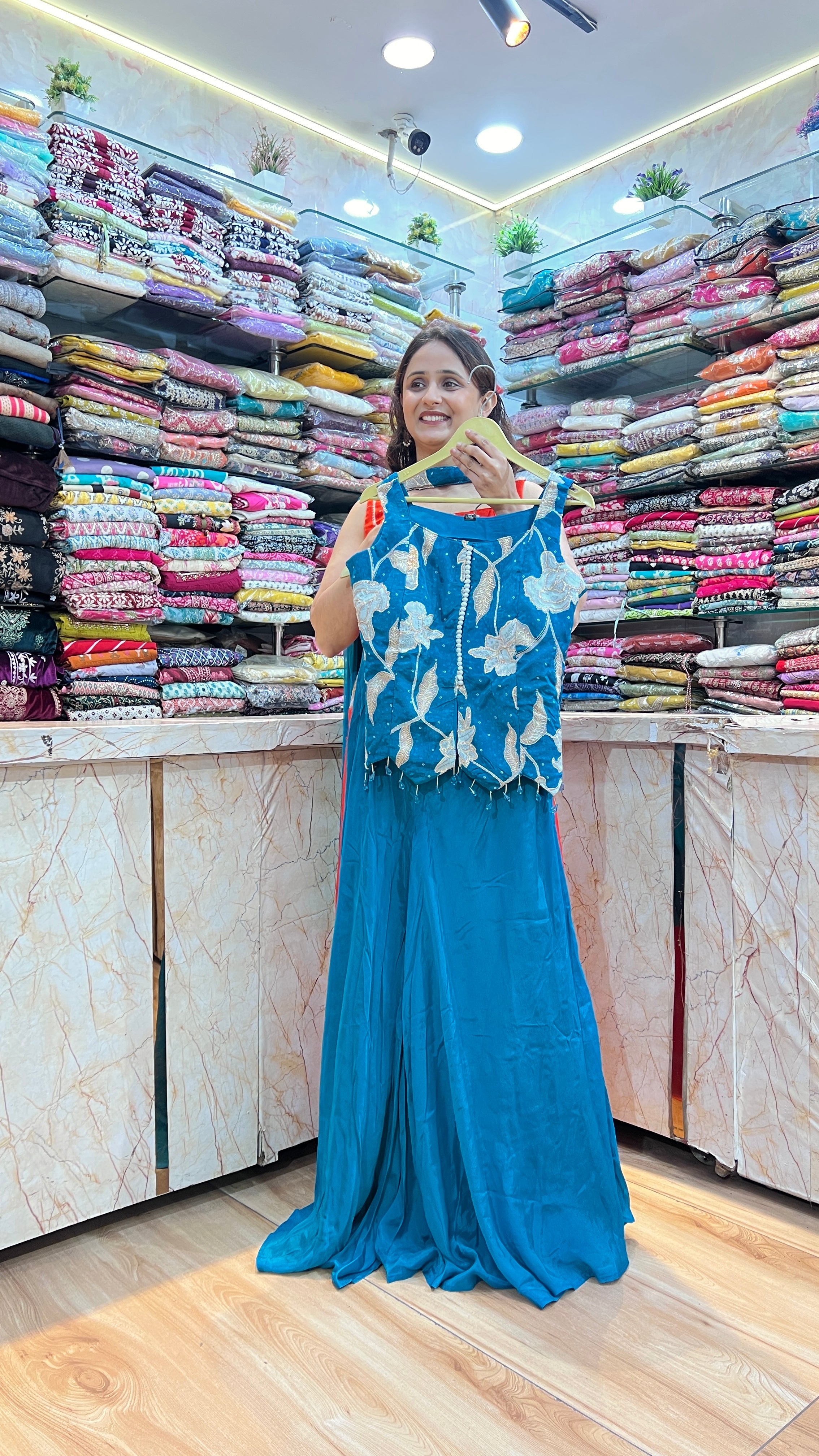 Pure chinon sharara suit ( tj 22067 )