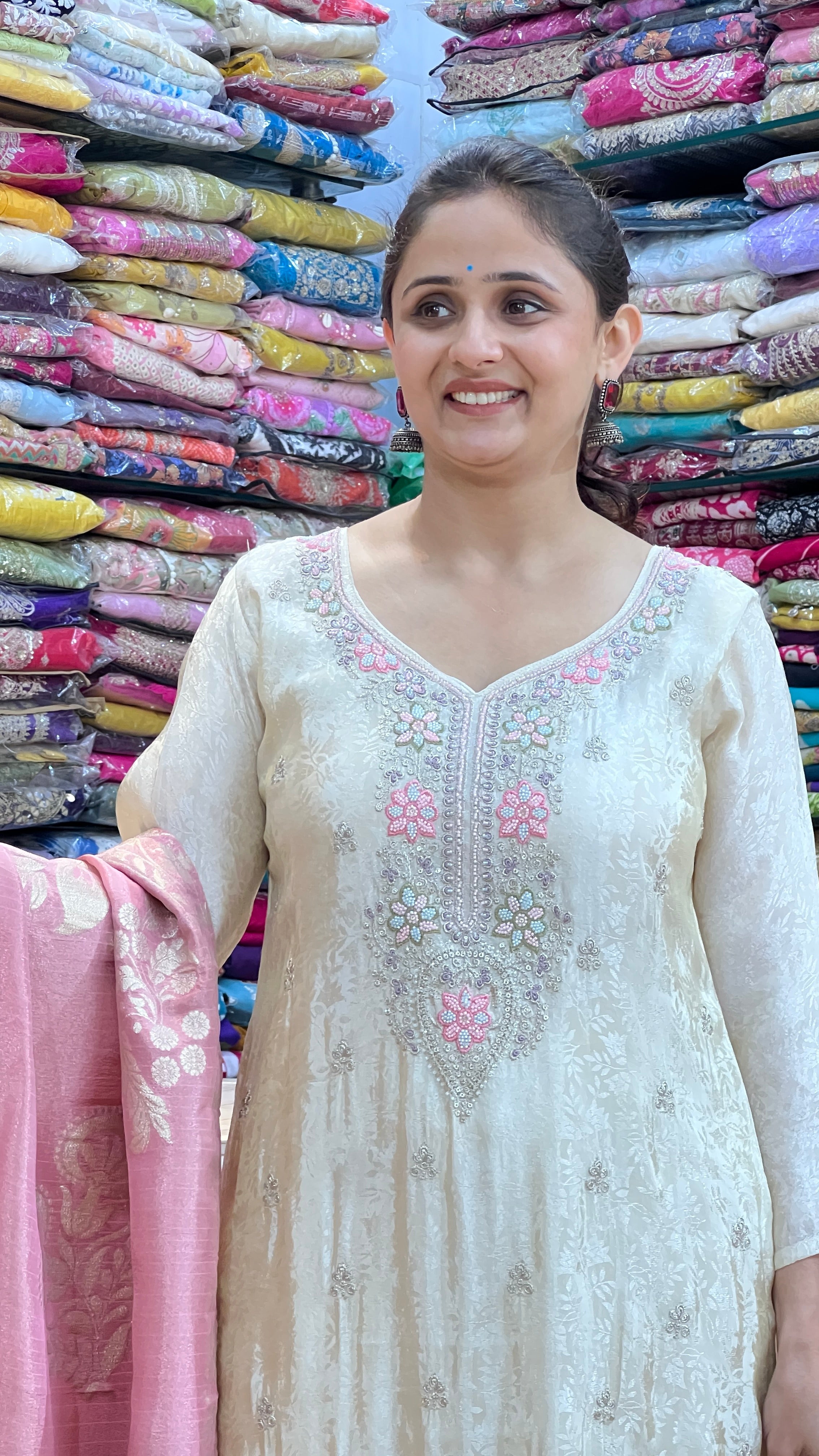 Pure jacquard tissue hand work suit ( ym 56967 )