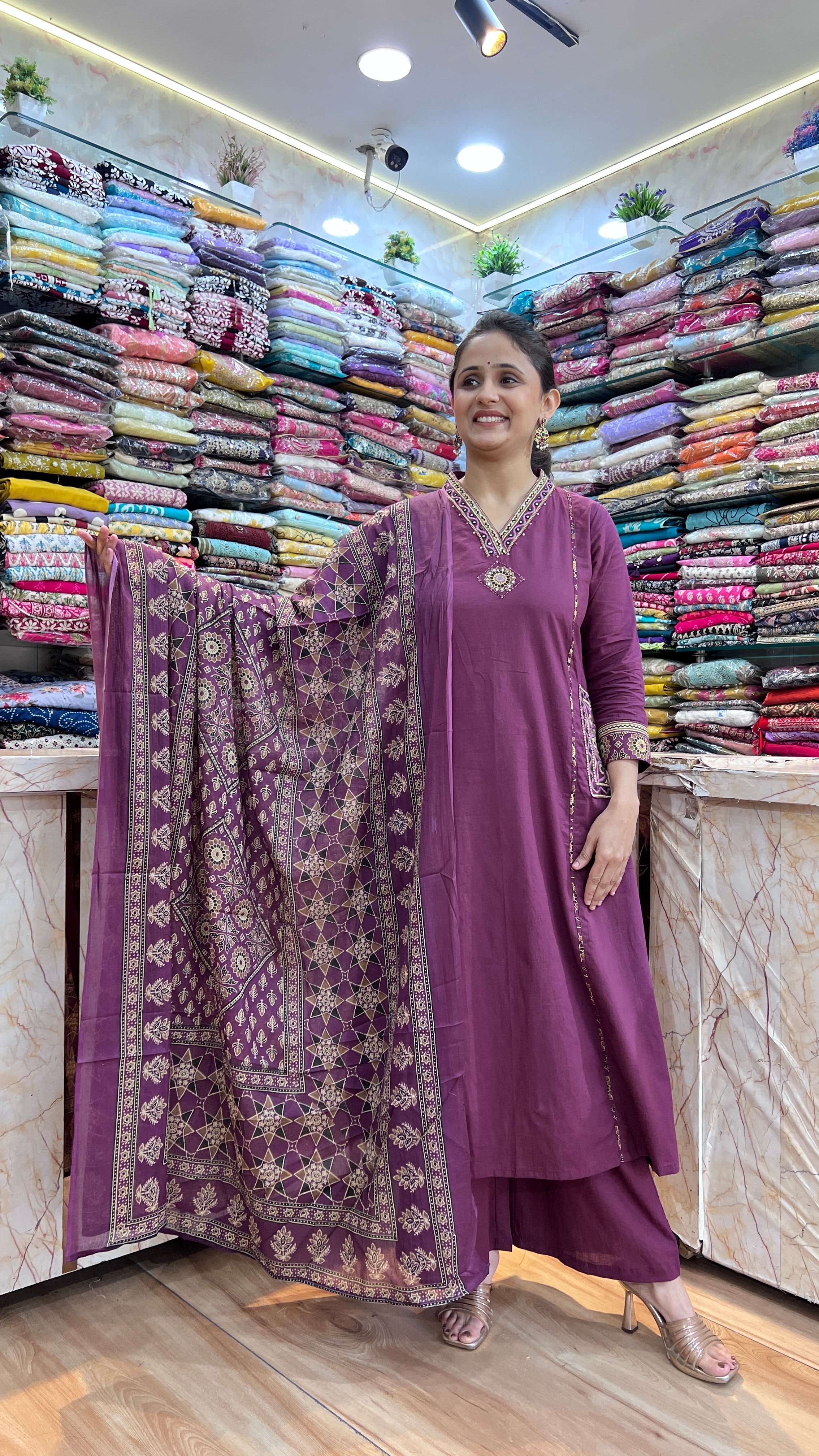 Cotton A-line designer suit ( tj 23467 )