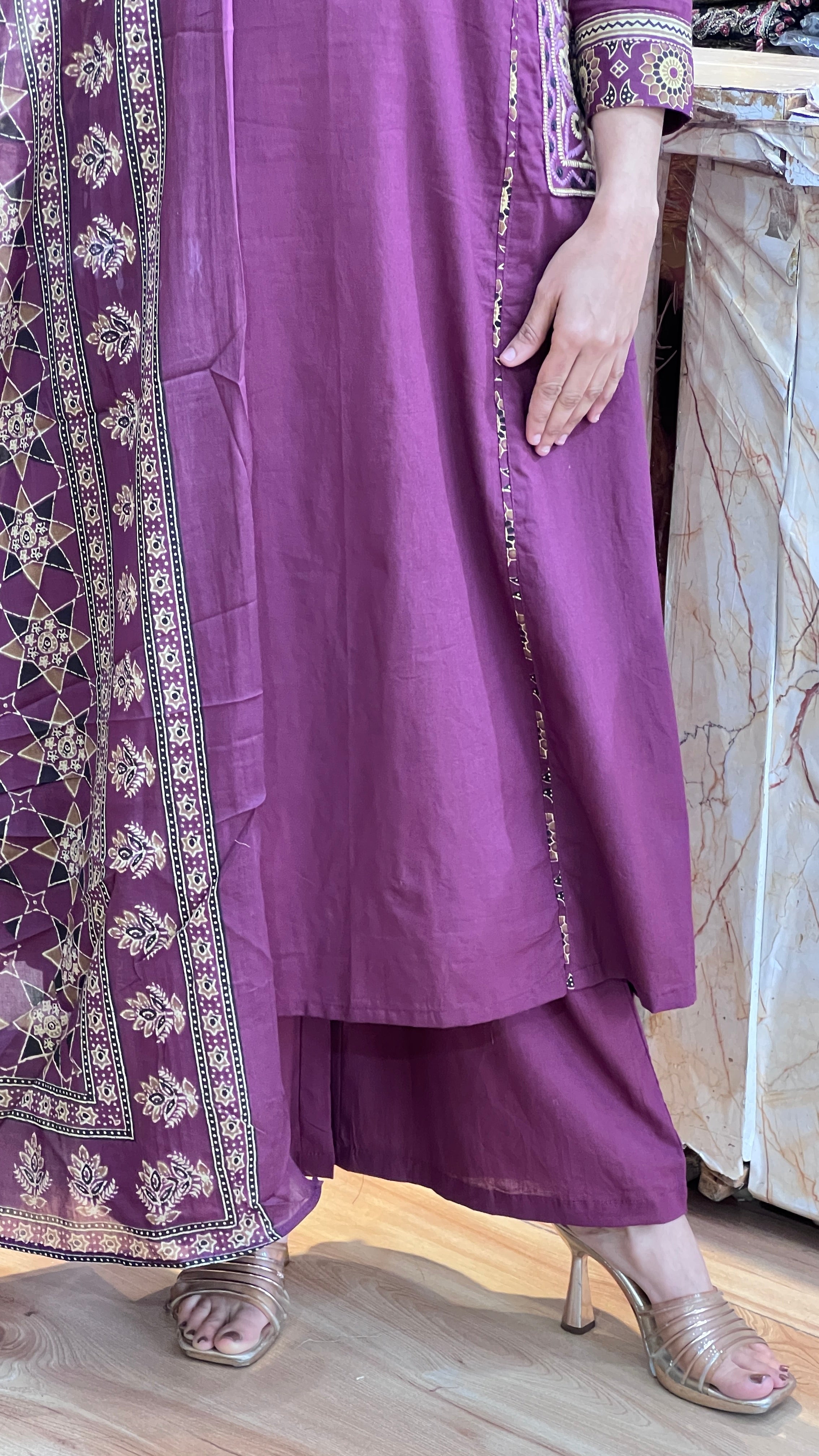 Cotton A-line designer suit ( tj 23467 )