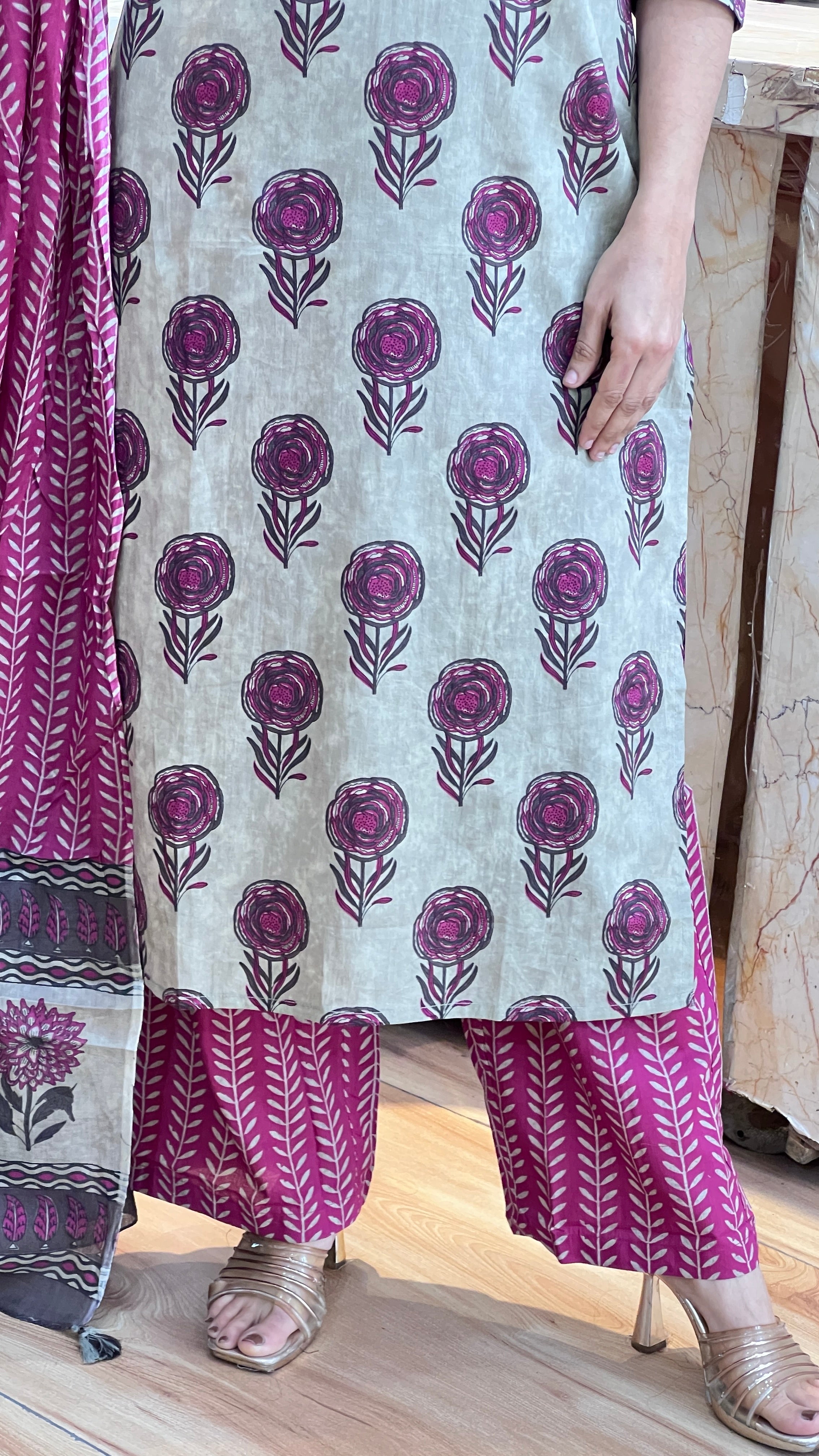 Pure cotton plazo suit ( tls 12167 )