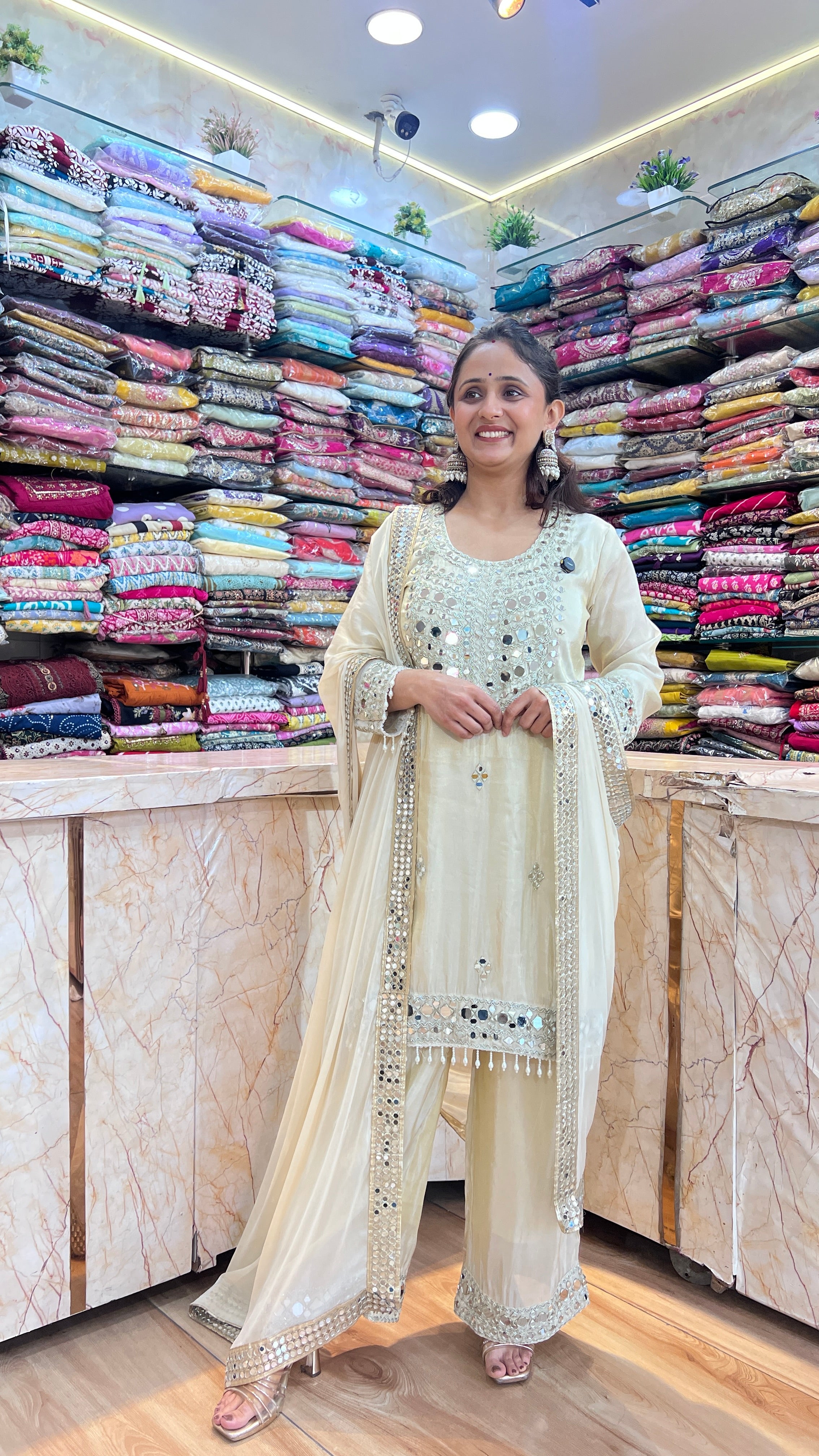 Mirror work plazo suit ( tls 12667 )