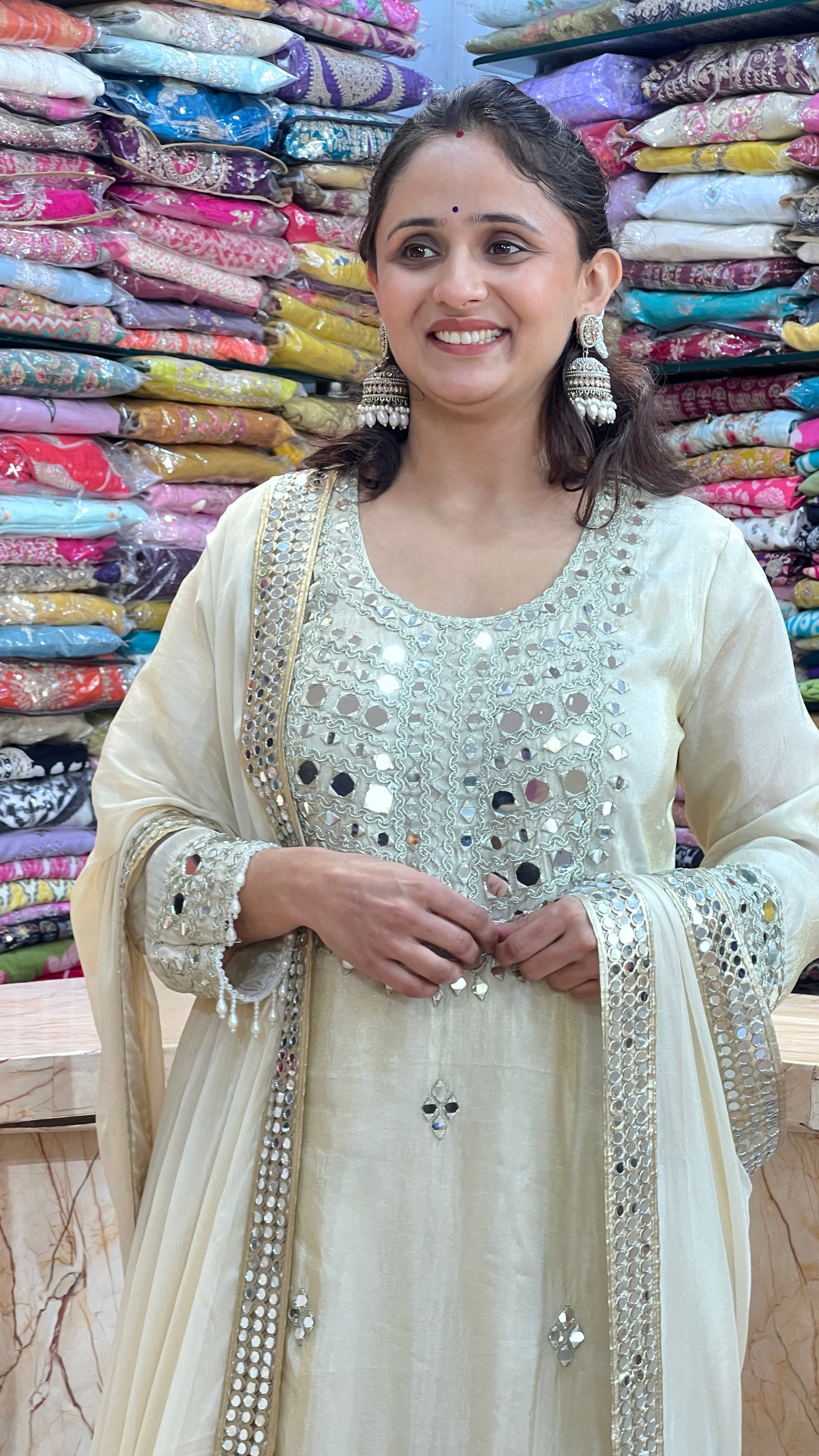 Mirror work plazo suit ( tls 12667 )