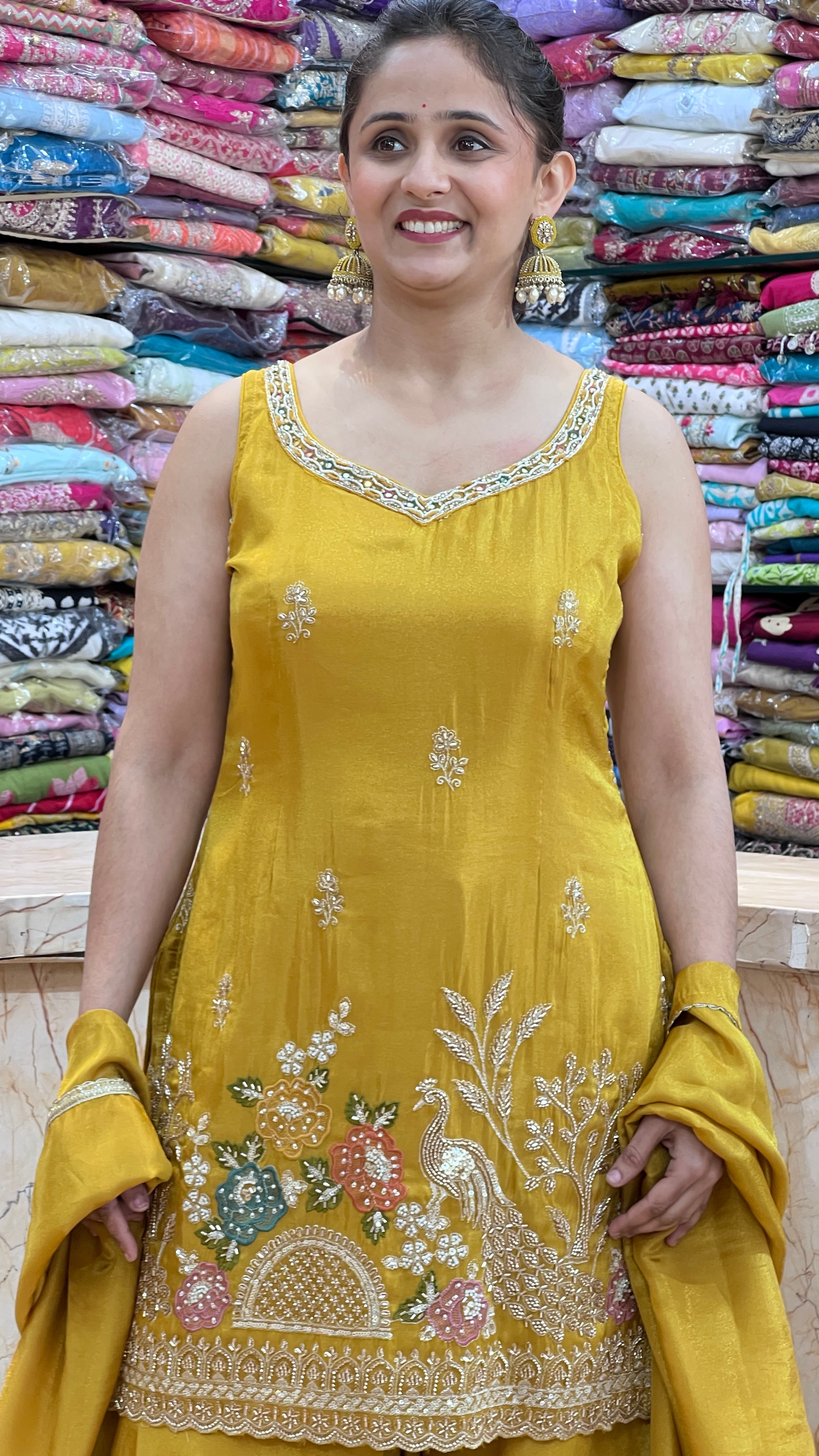 Shimmer tissue hand work suit ( tj 23967 )