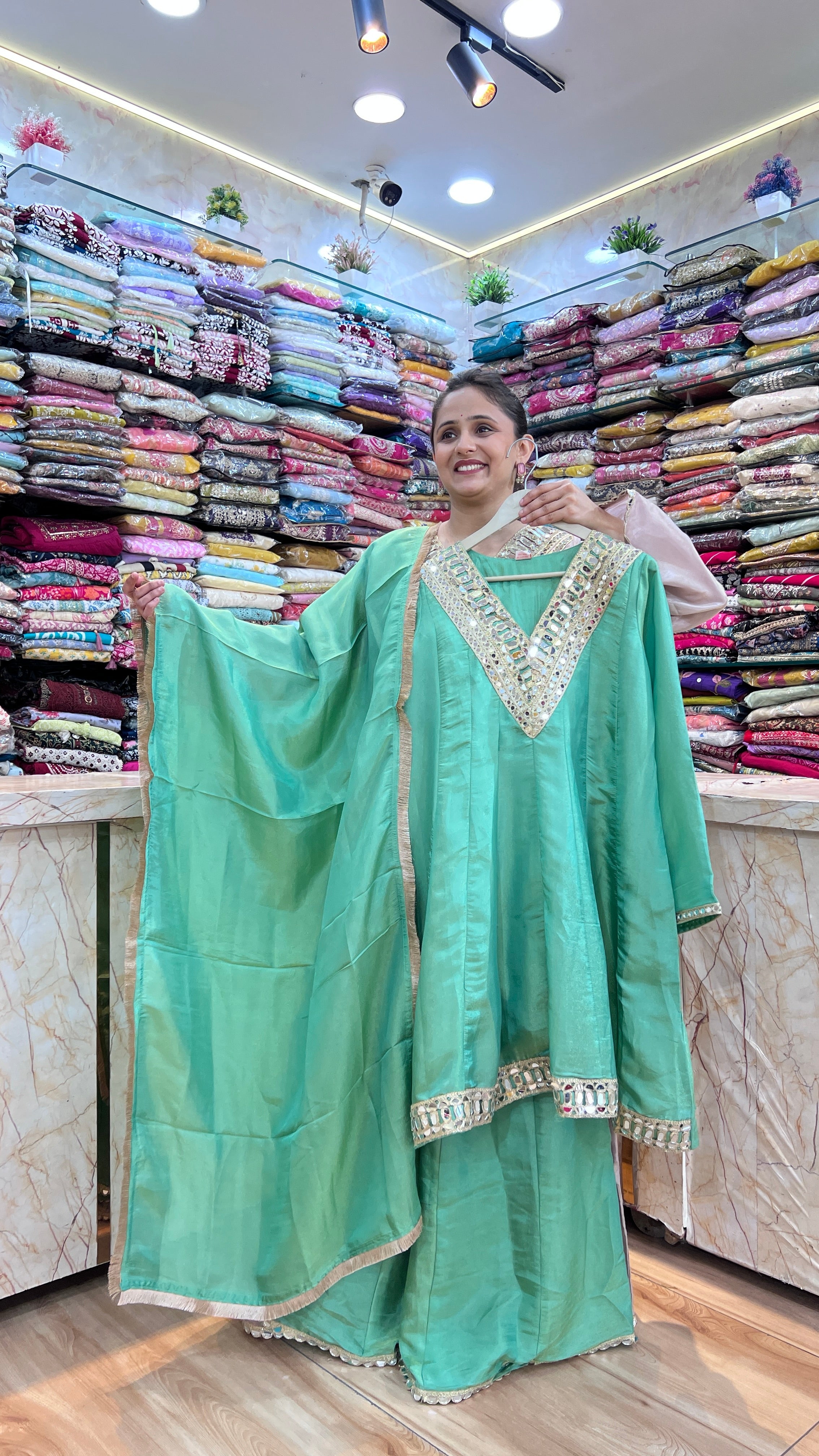 Paplan style shimmer tissue suit ( ym 57267 )