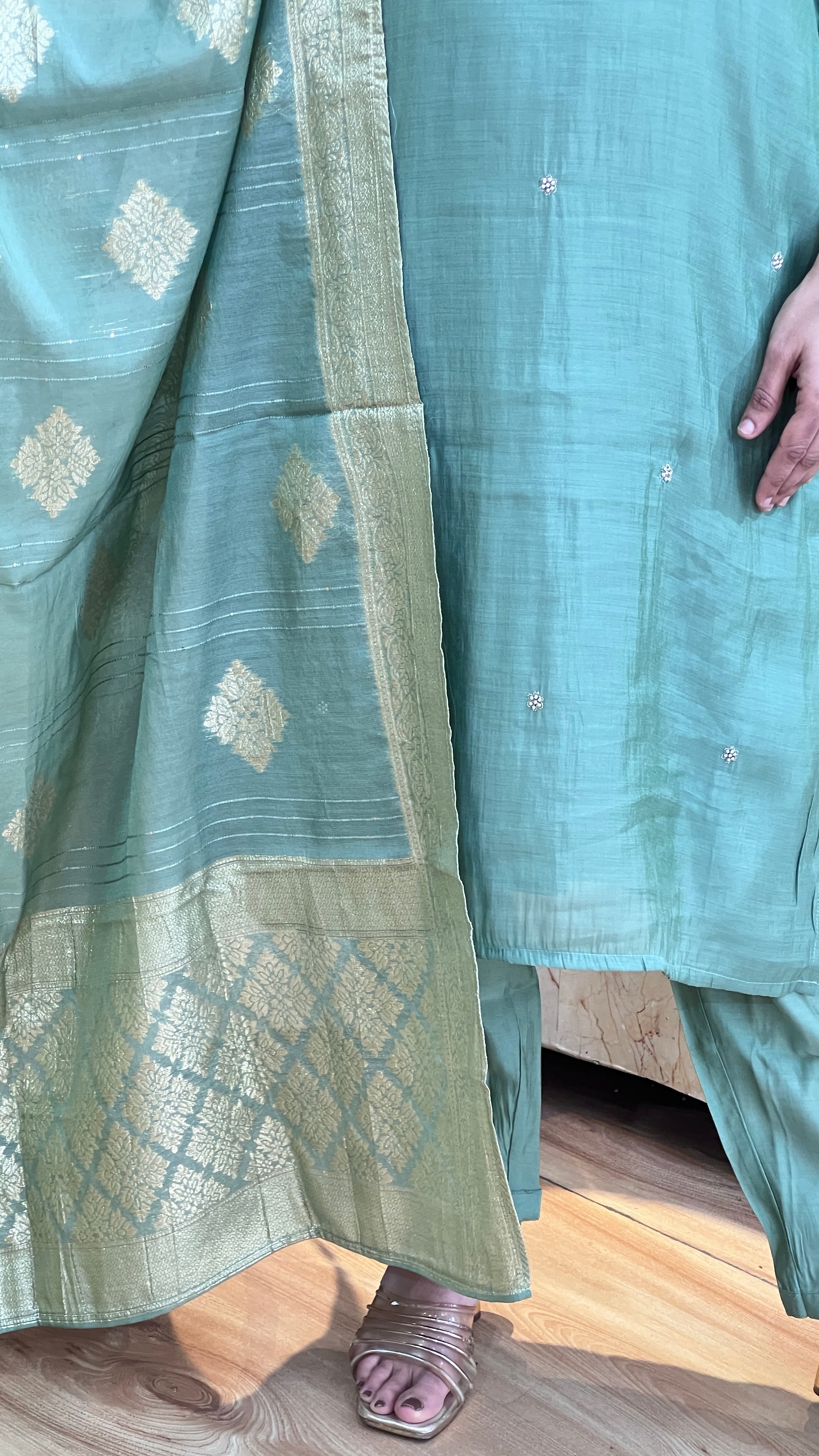 Modal hand embroidered suit (ym 57567 , ym 57767)