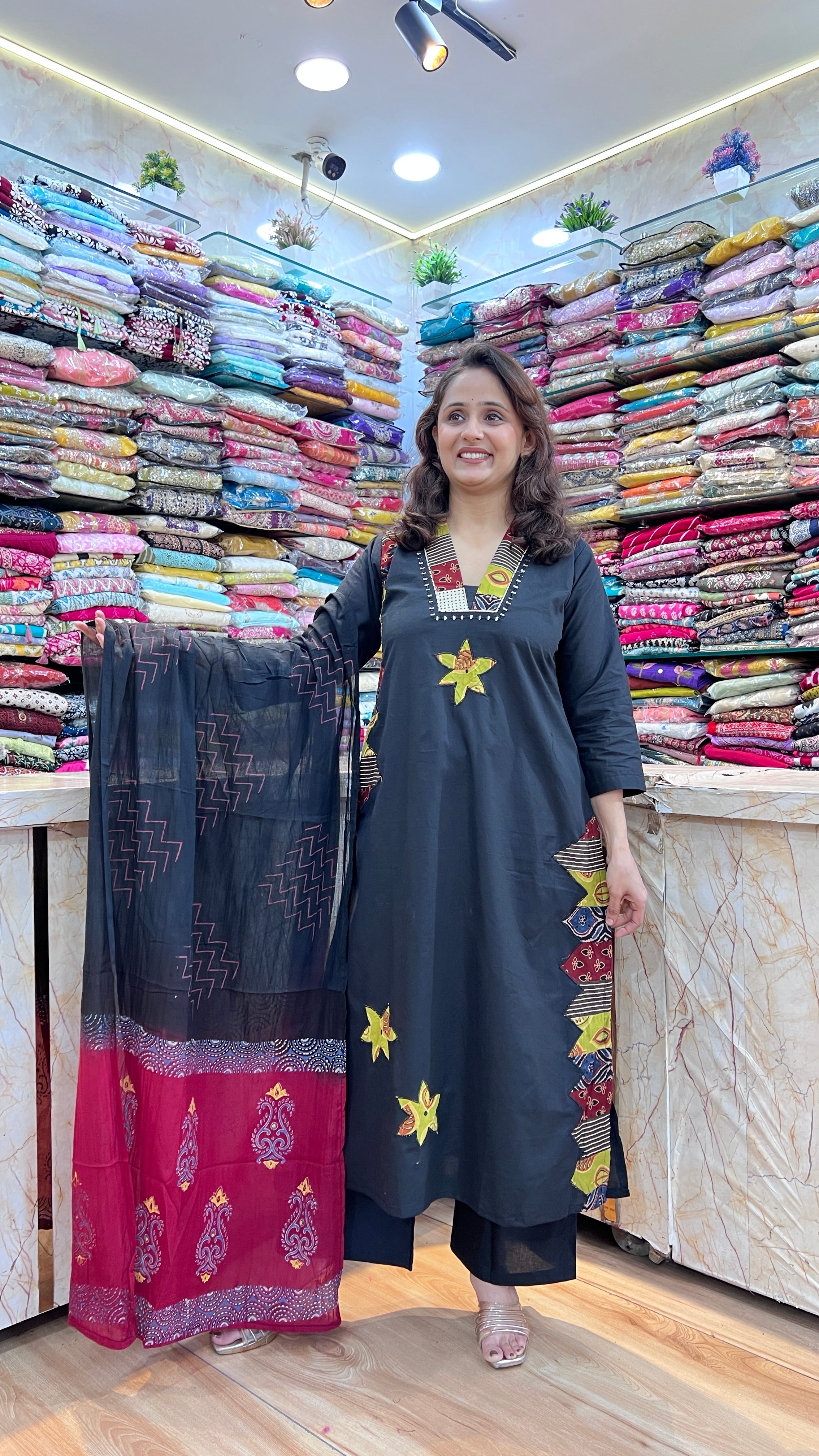 South cotton designer suit ( ym 57967 )