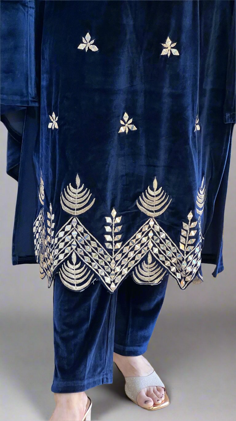 avha designer velvet suit