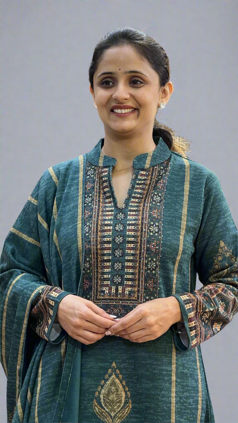 asya karachi wool suit