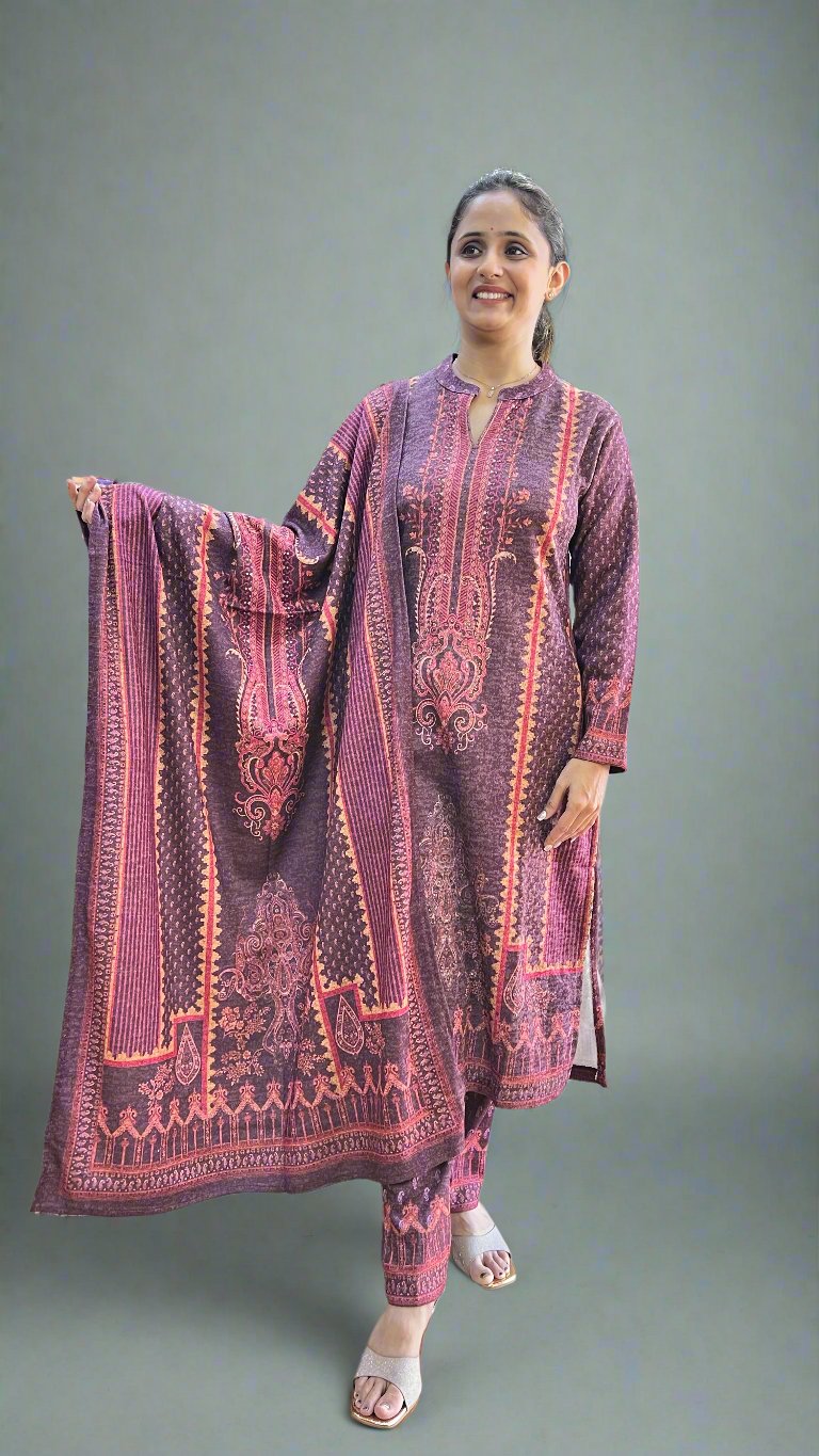 asfya karachi wool suit