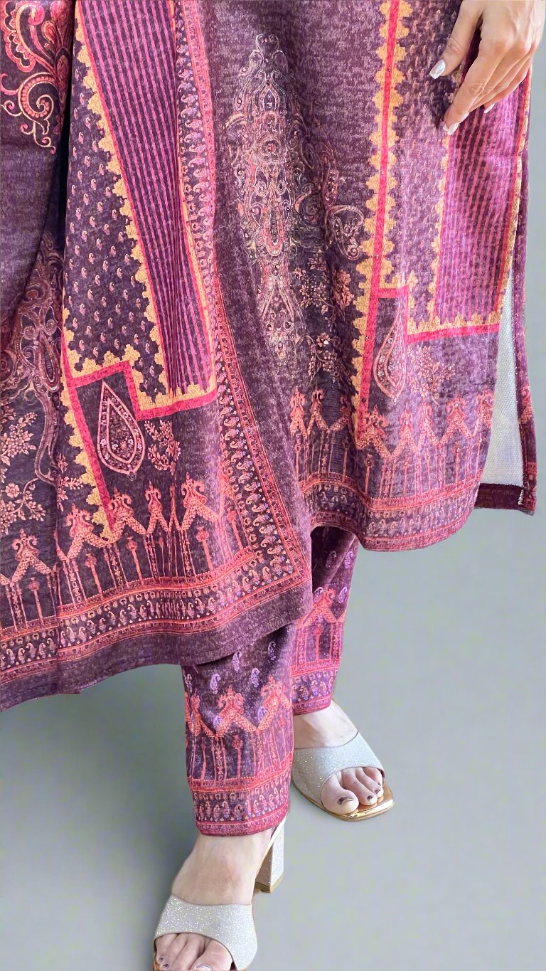 asfya karachi wool suit