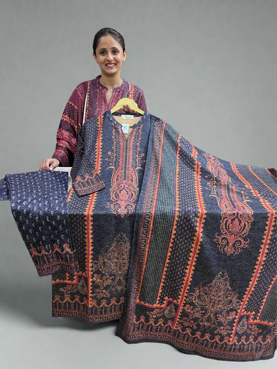 asfya karachi wool suit