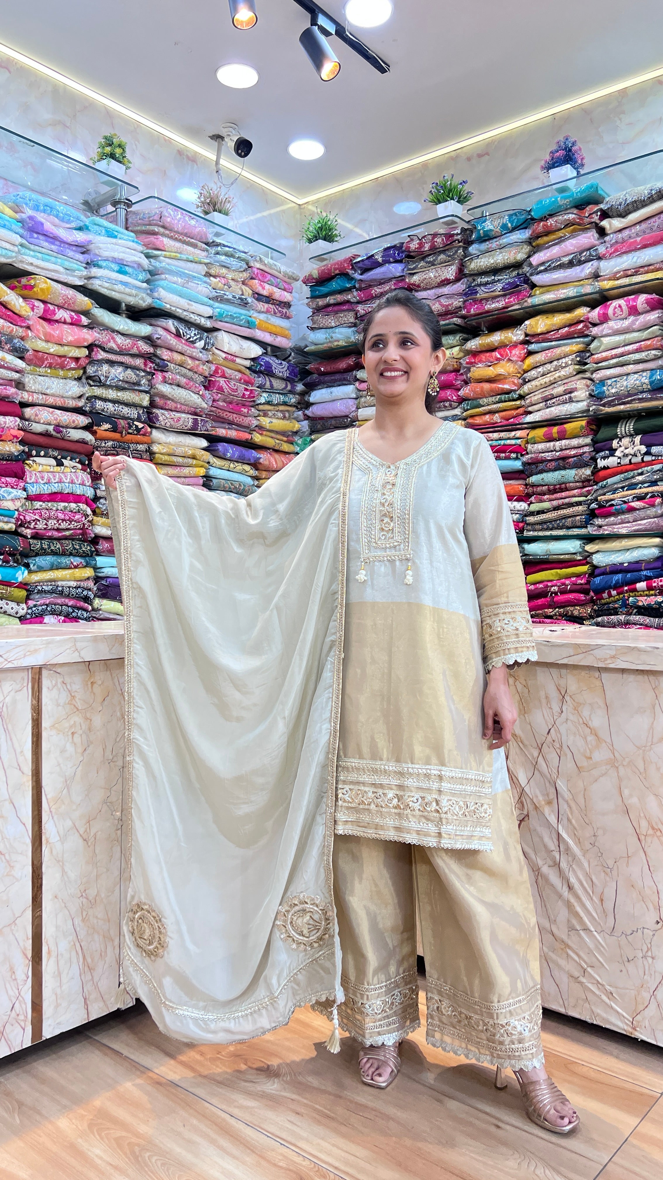 Shimmer tissue plazo suit ( tls 14067 )