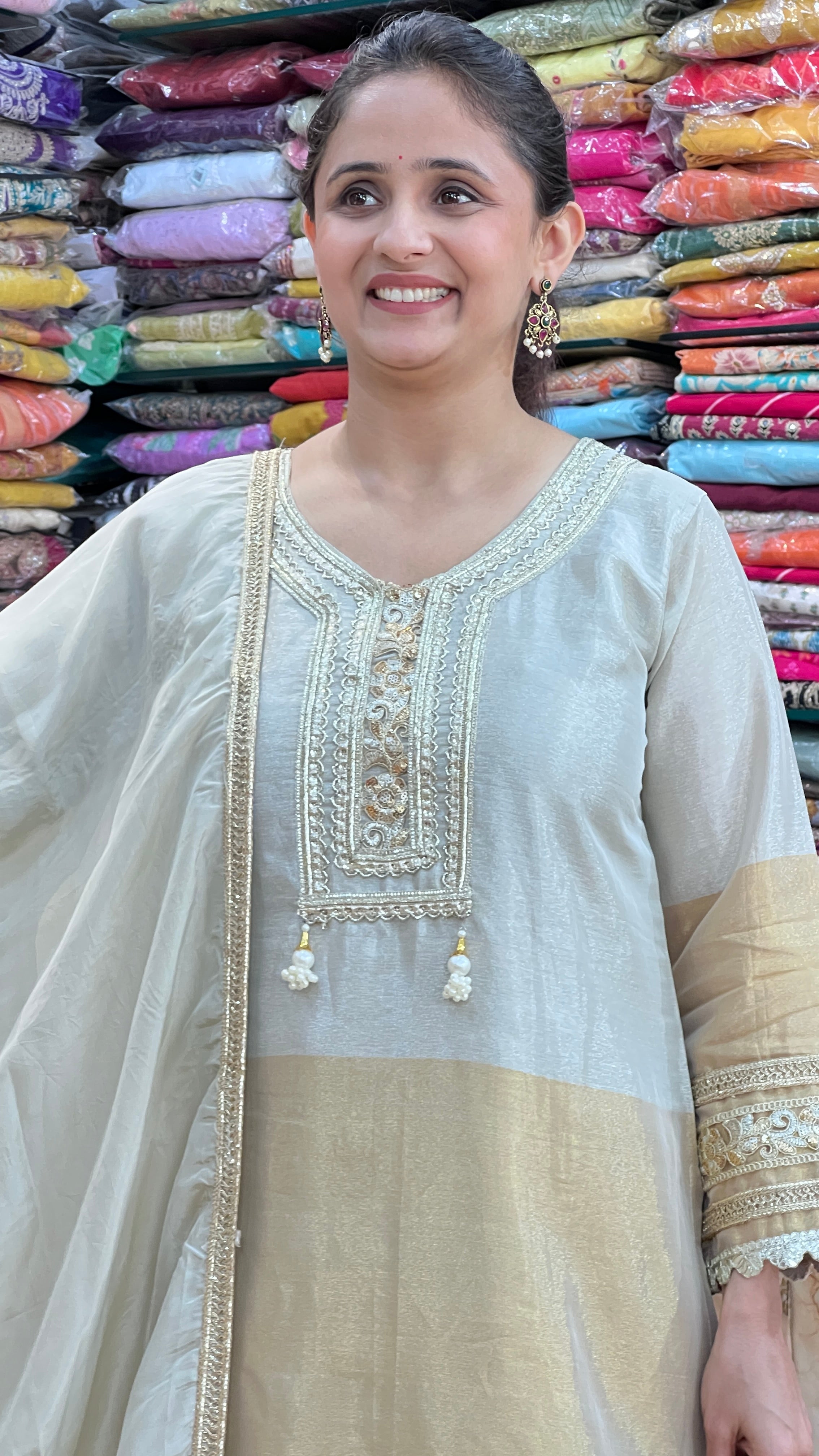 Shimmer tissue plazo suit ( tls 14067 )