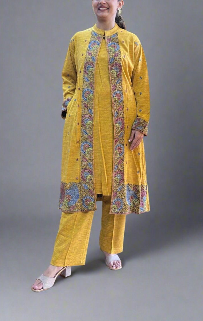 anehaj pure wool shrug suit