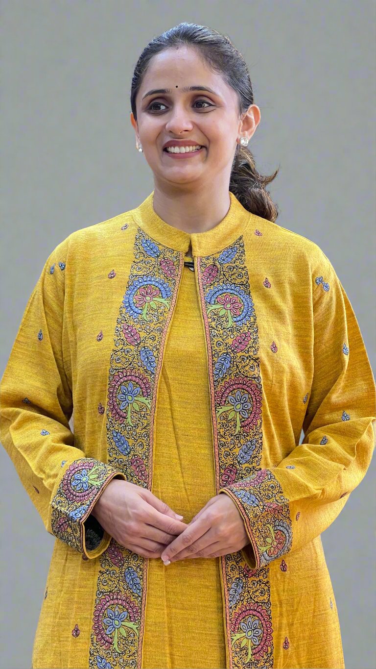 anehaj pure wool shrug suit