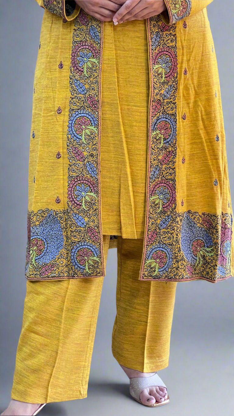 anehaj pure wool shrug suit