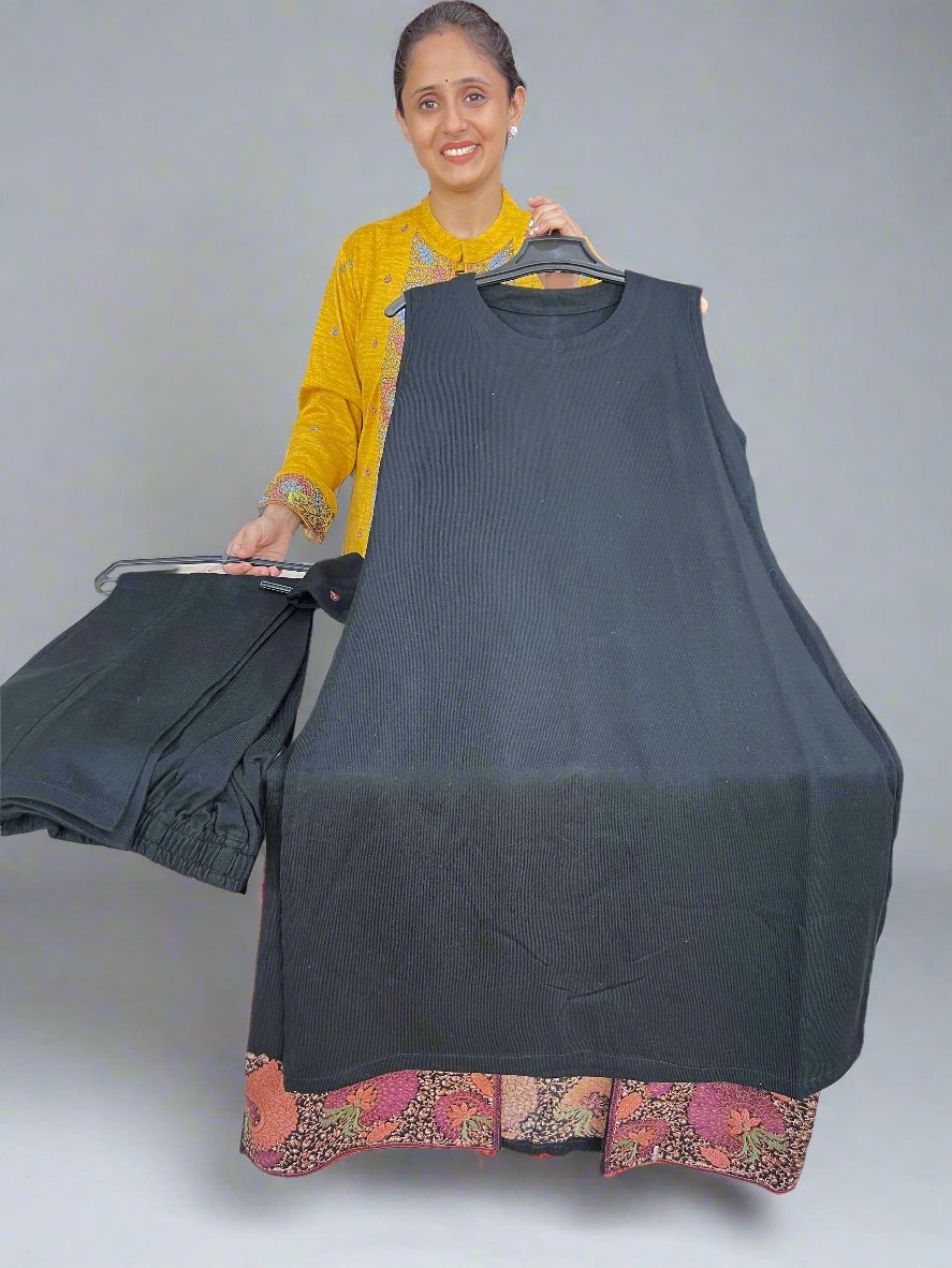 anehaj pure wool shrug suit