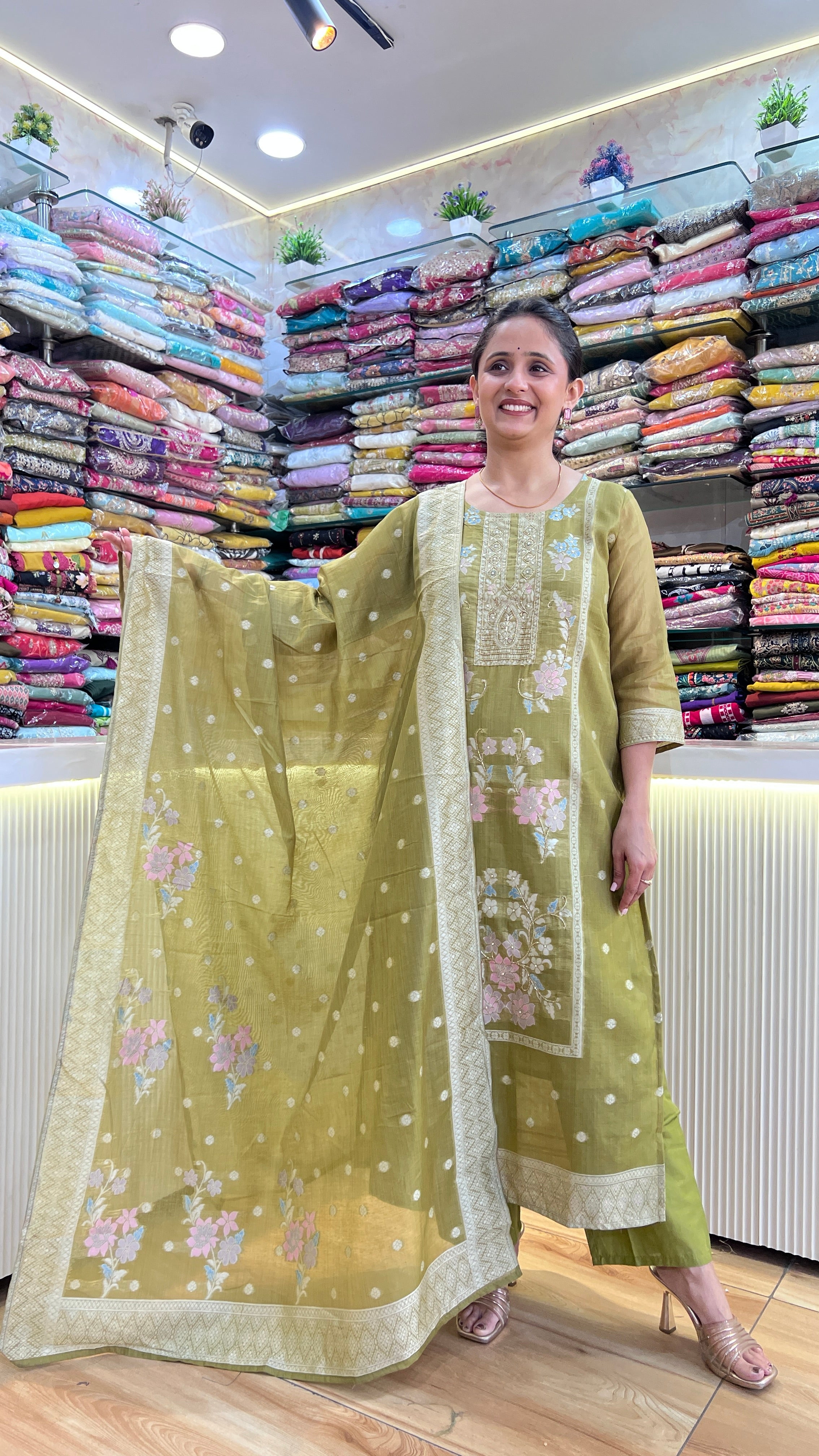 Mul chanderi banarsee suit ( tls 13667 )