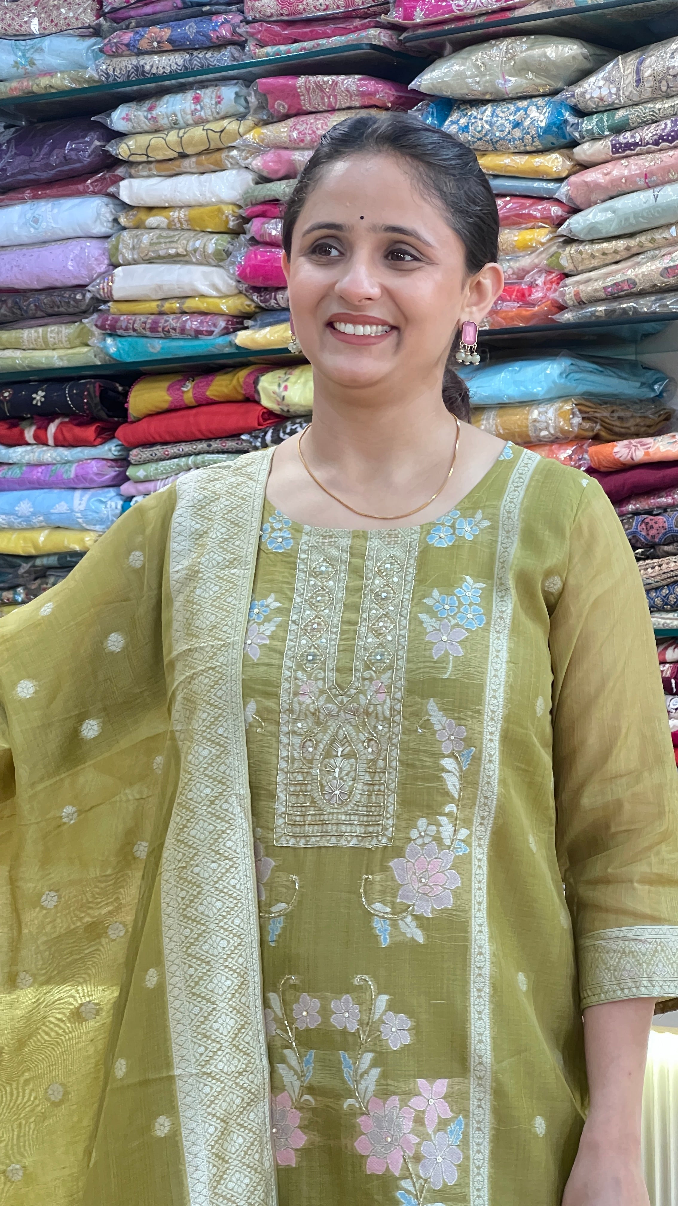 Mul chanderi banarsee suit ( tls 13667 )