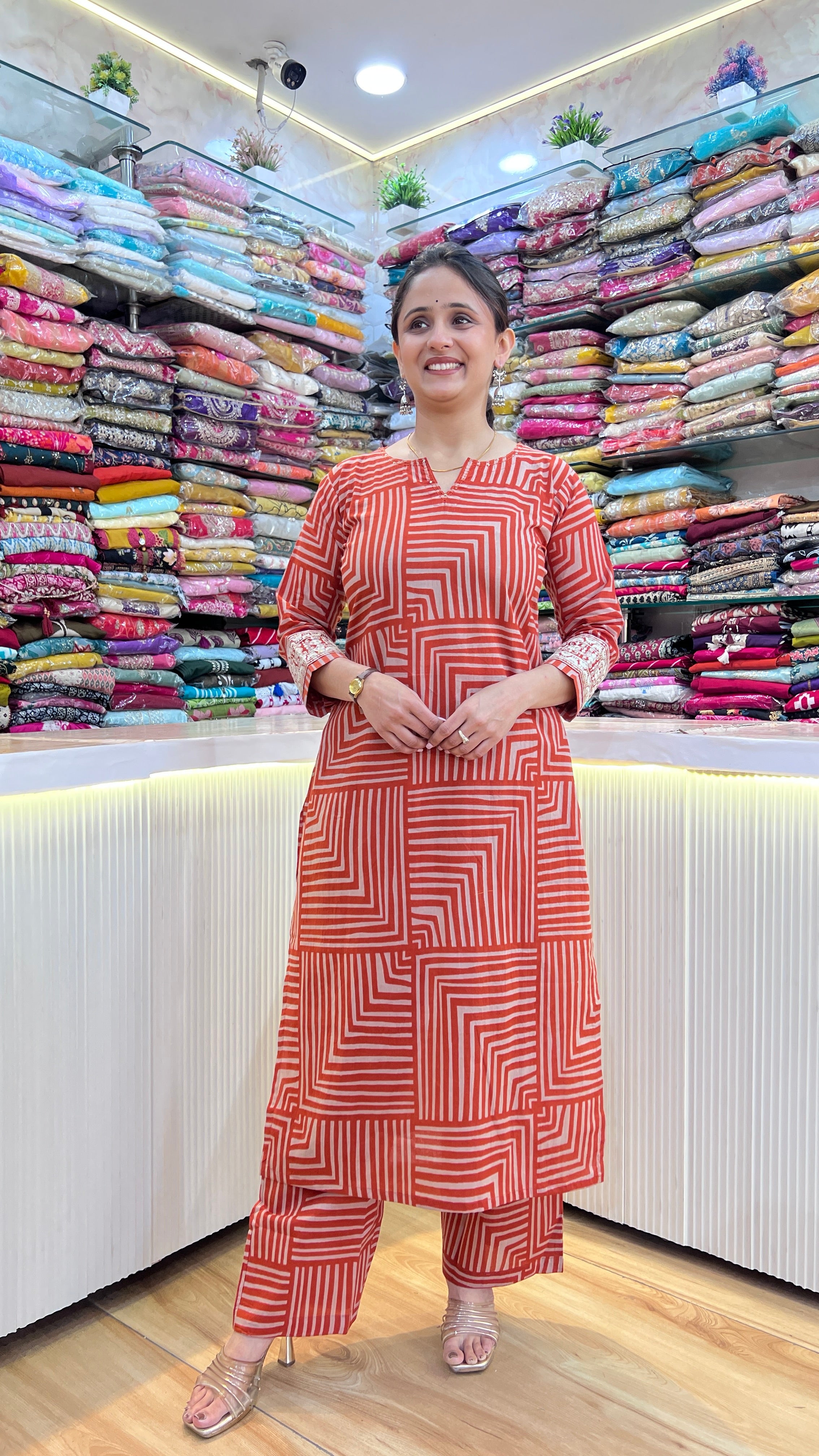 Pure cotton plazo cord set ( ym 58667 )