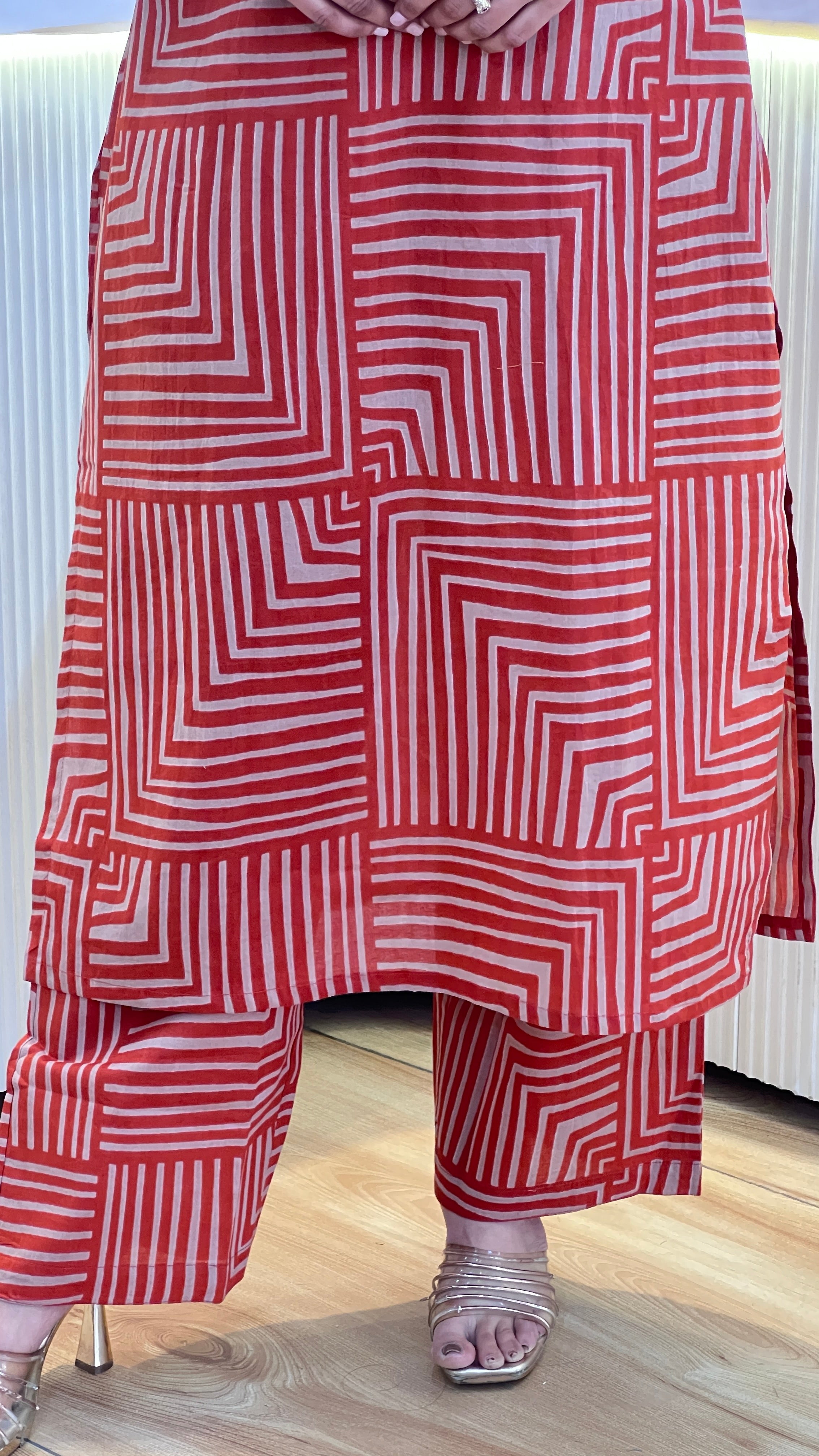 Pure cotton plazo cord set ( ym 58667 )