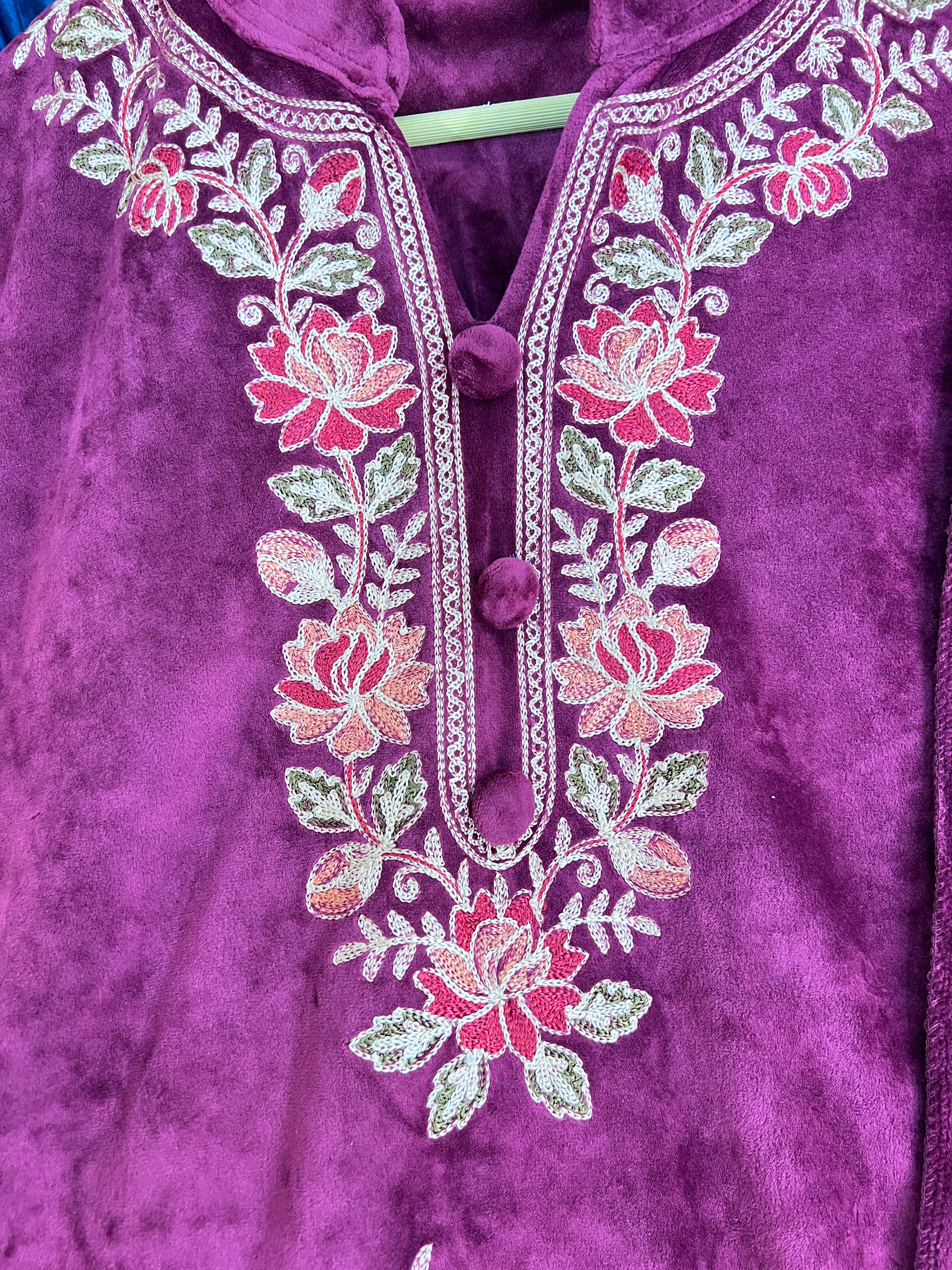 anaya embroidered velvet suit