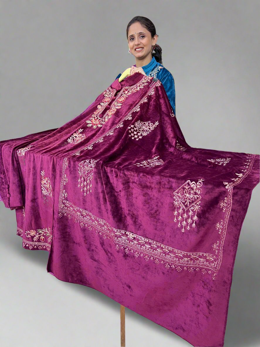 anaya embroidered velvet suit