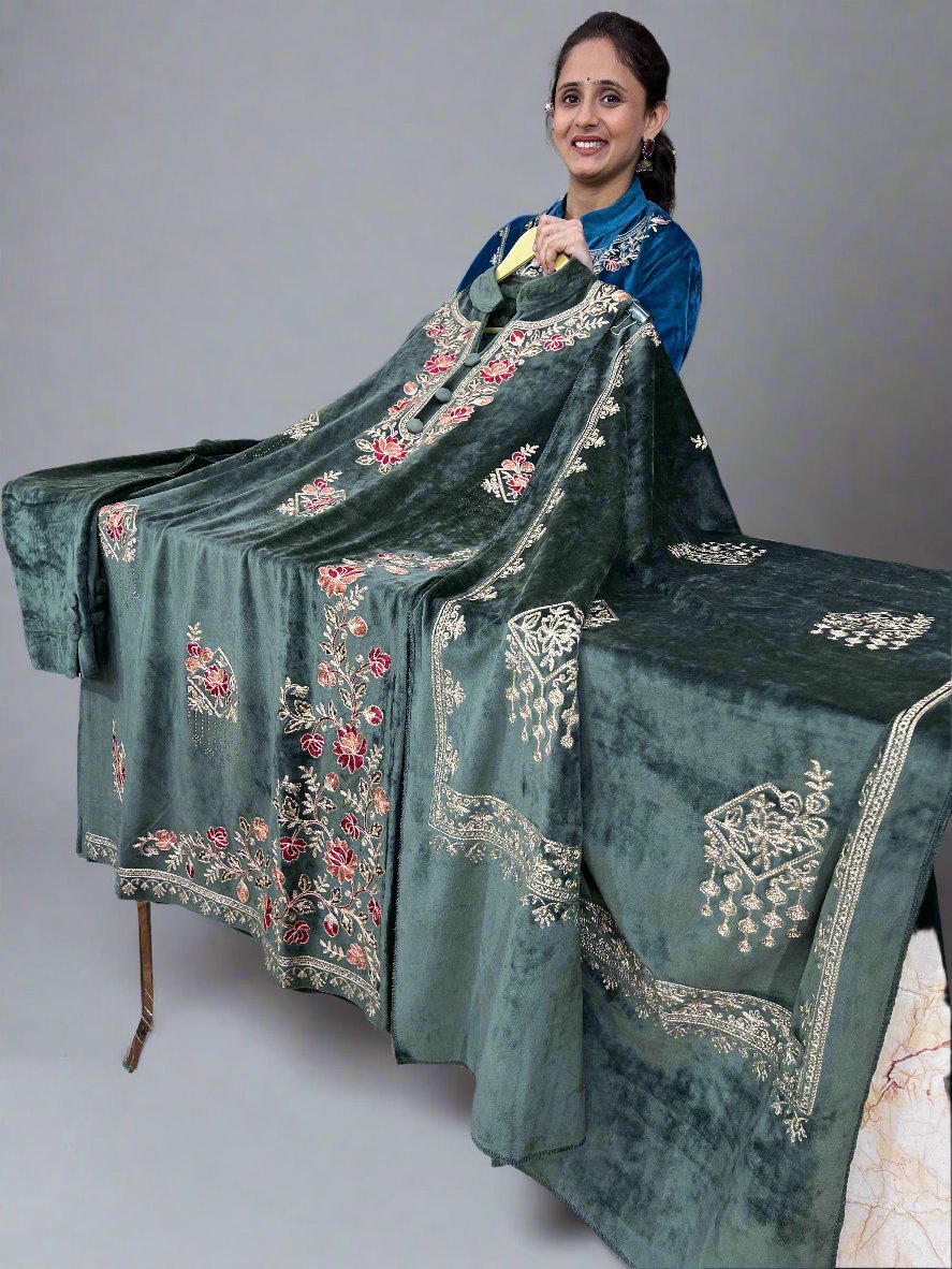 anaya embroidered velvet suit