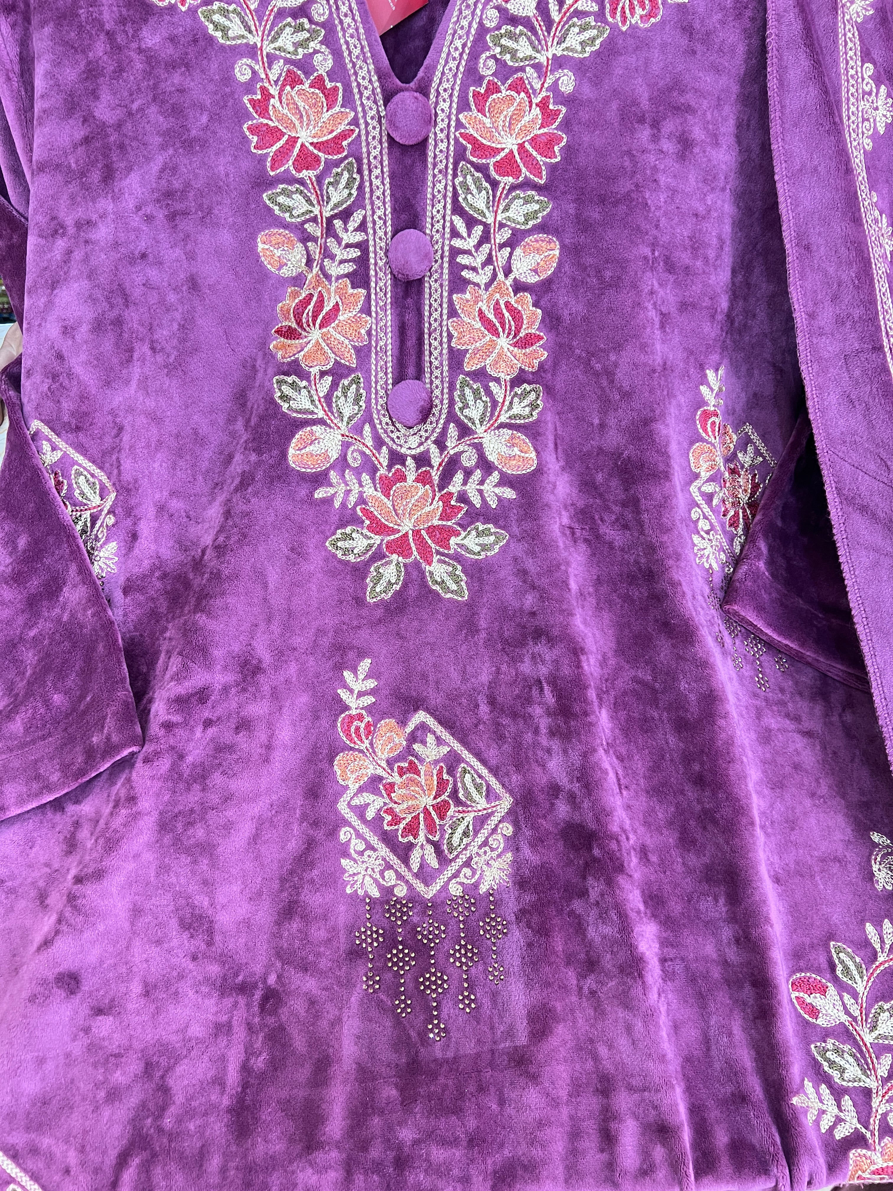 anaya embroidered velvet suit