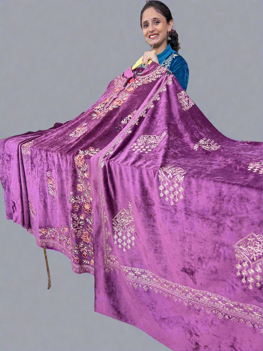 anaya embroidered velvet suit