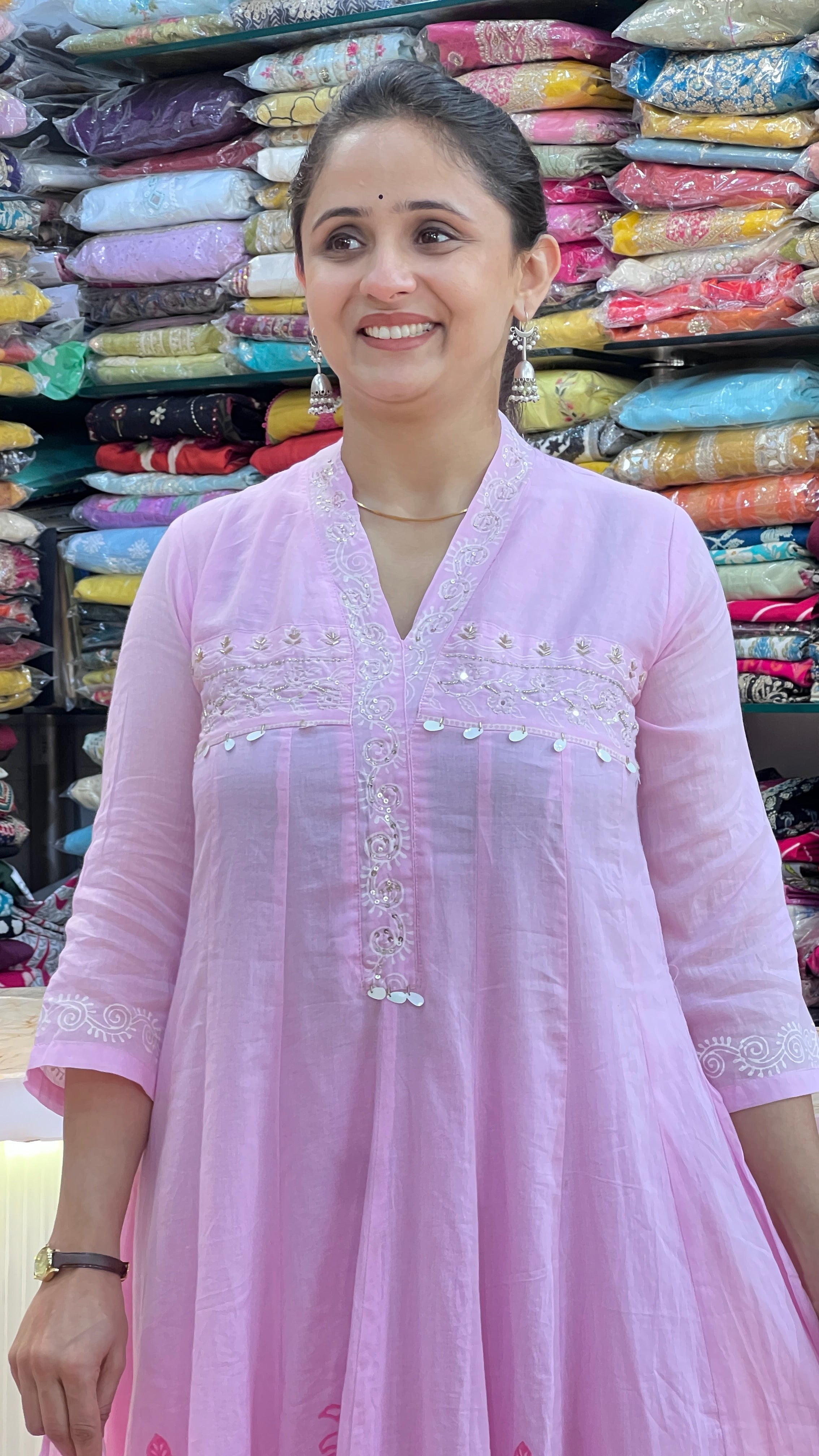 Mul cotton anarkali suit (sh 77367)