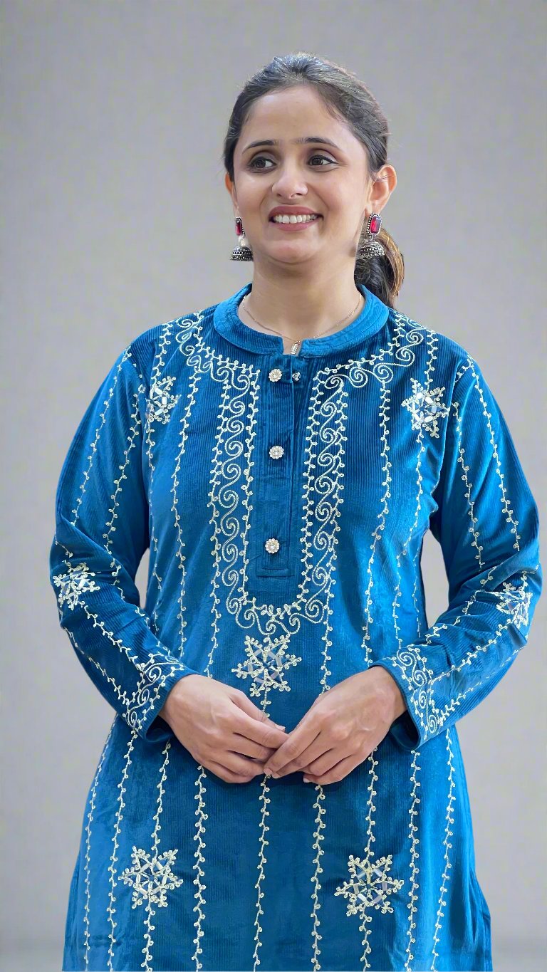 aqua velvet cord set