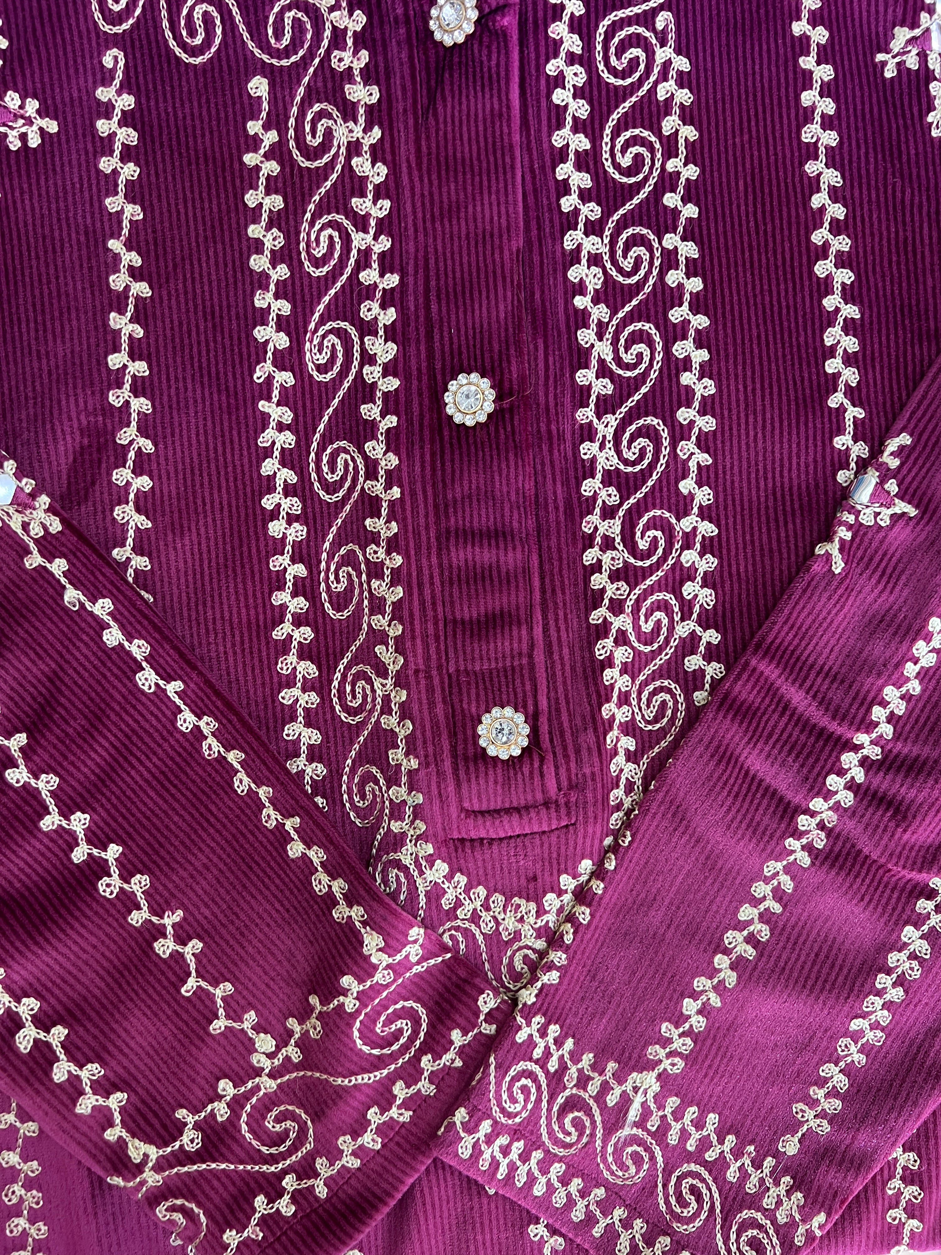 aqua velvet cord set