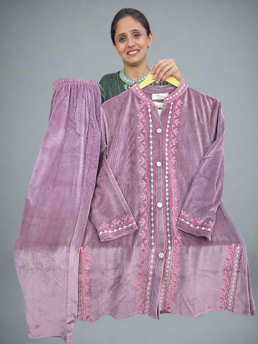 amrah velvet cord set