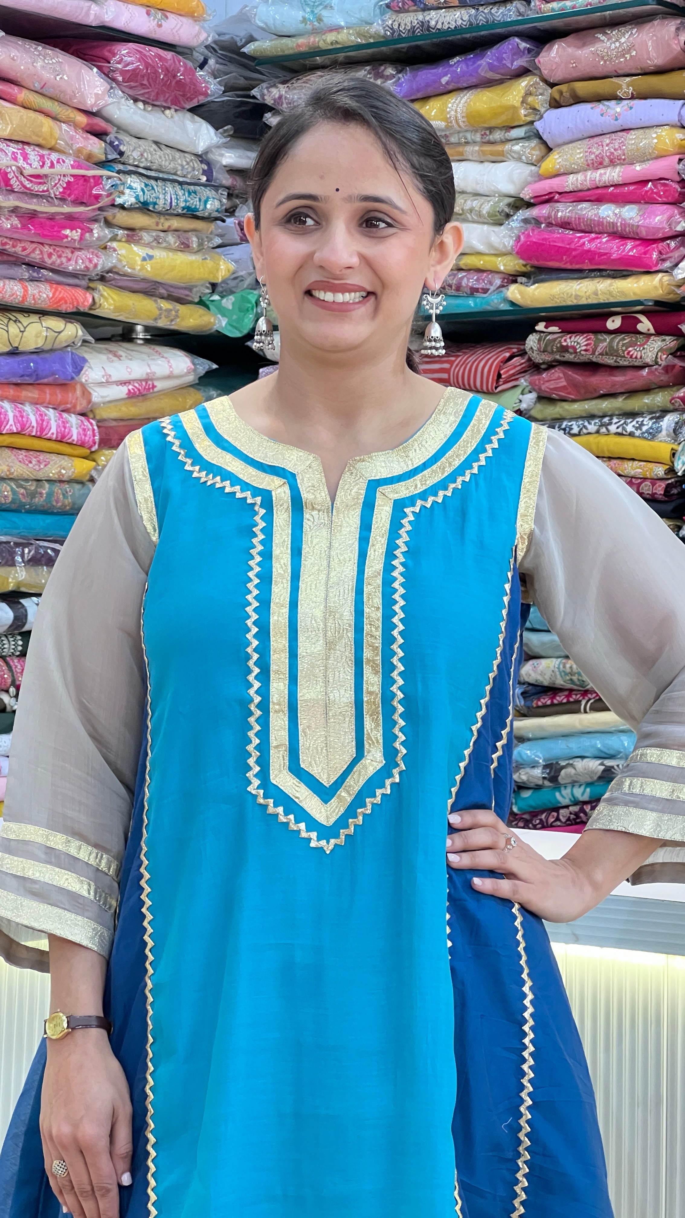 Karina gotta patti cord ( mul chanderi )