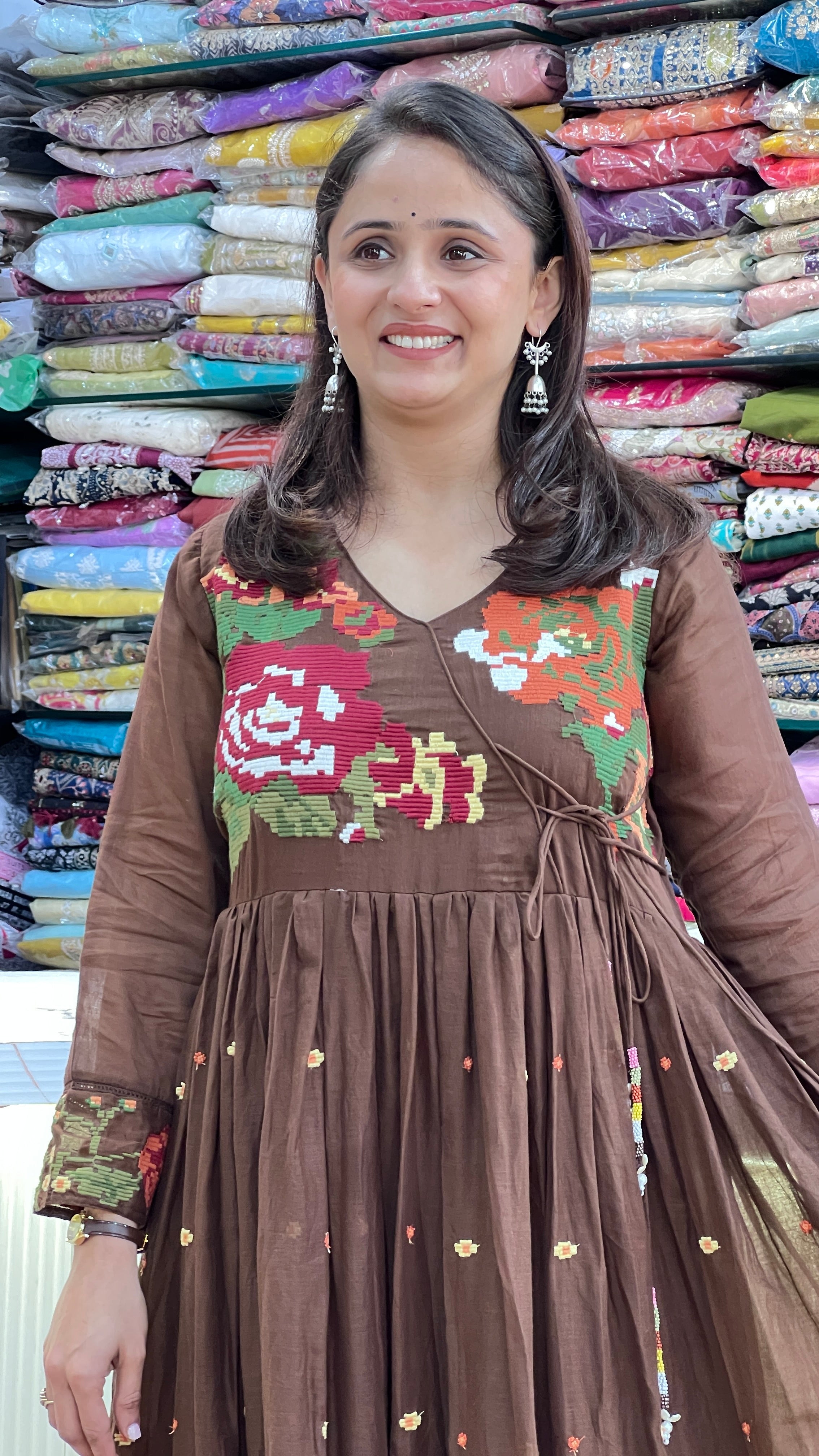 Mul cotton anarkali suit ( sh 77267 )