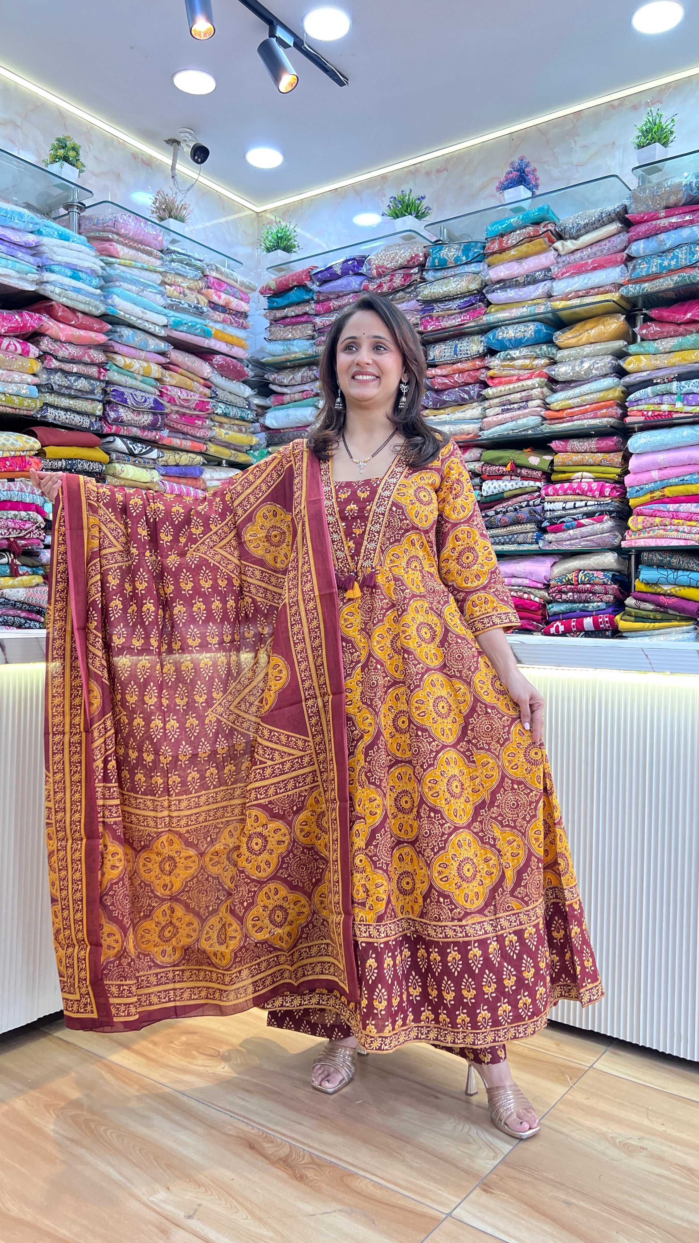 Premium cotton A- line suit ( sh 78267 )