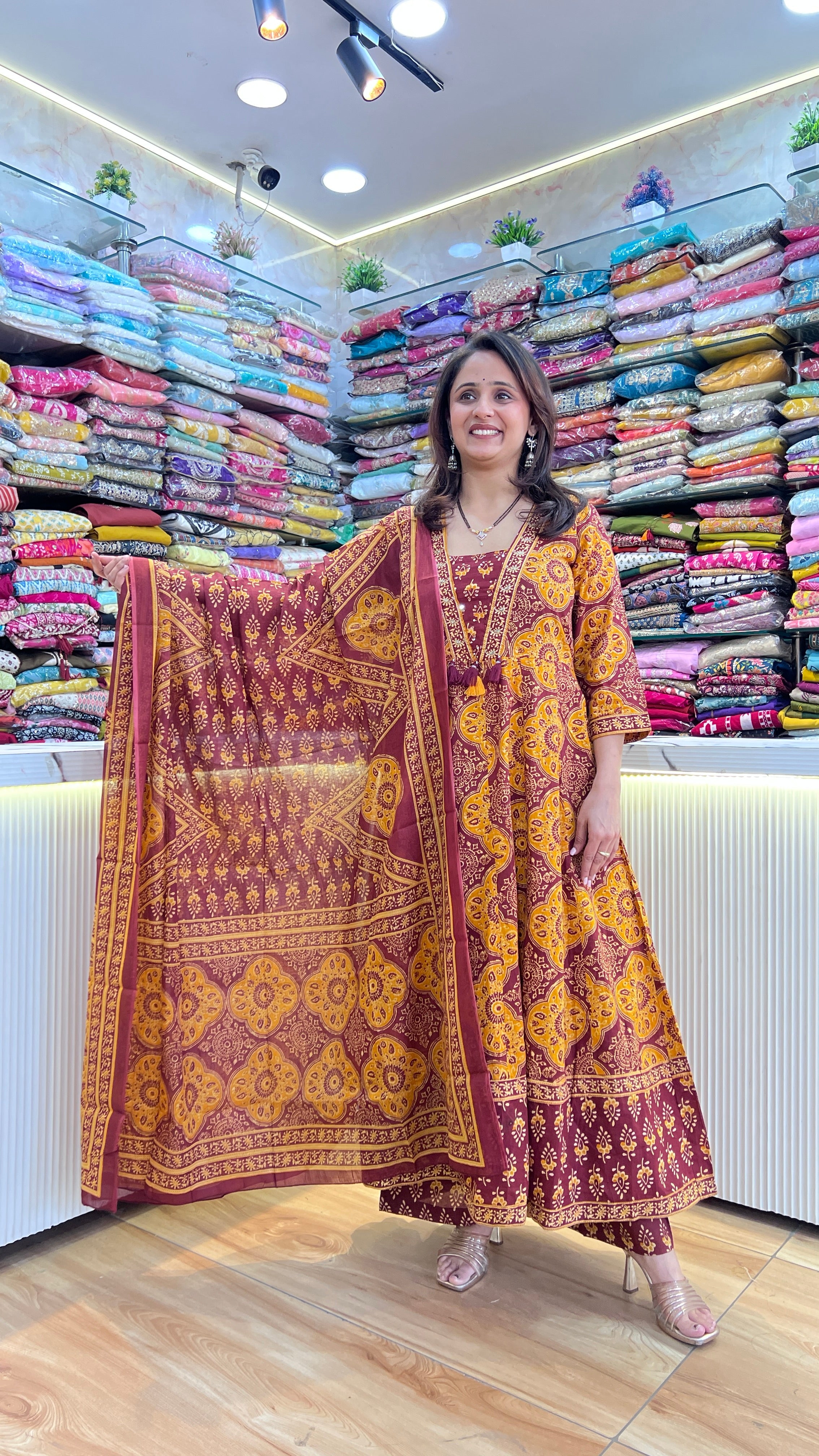 Premium cotton A- line suit ( sh 78267 )