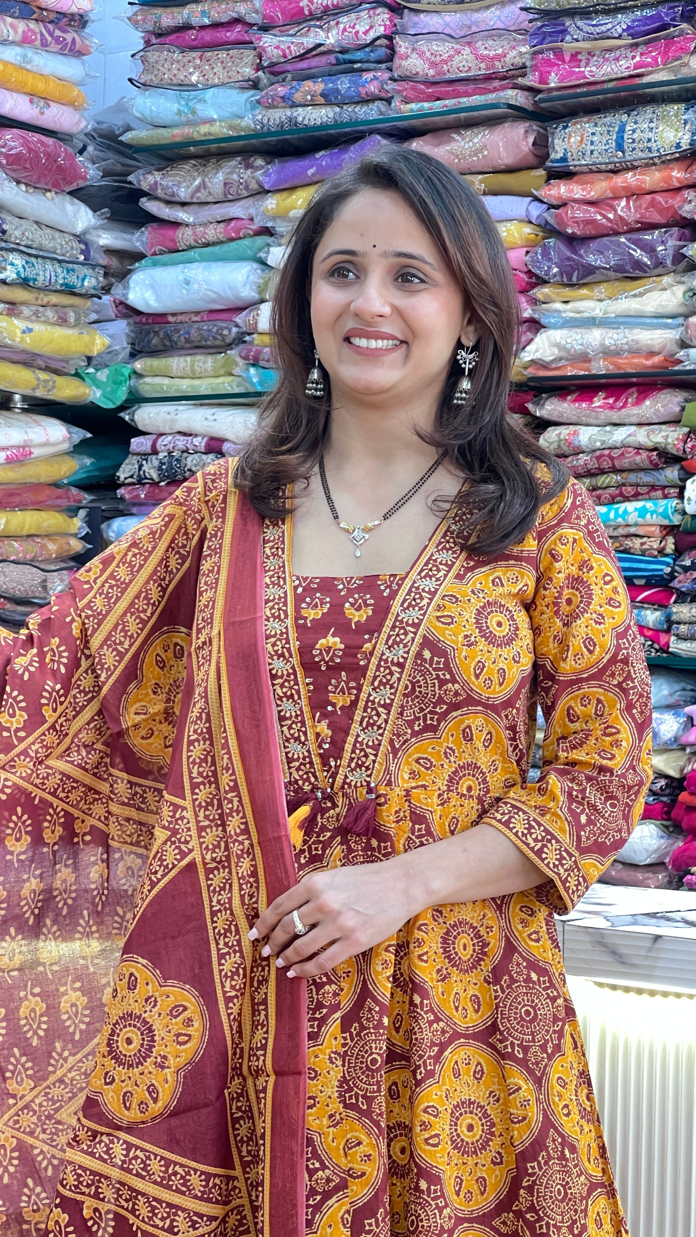 Premium cotton A- line suit ( sh 78267 )