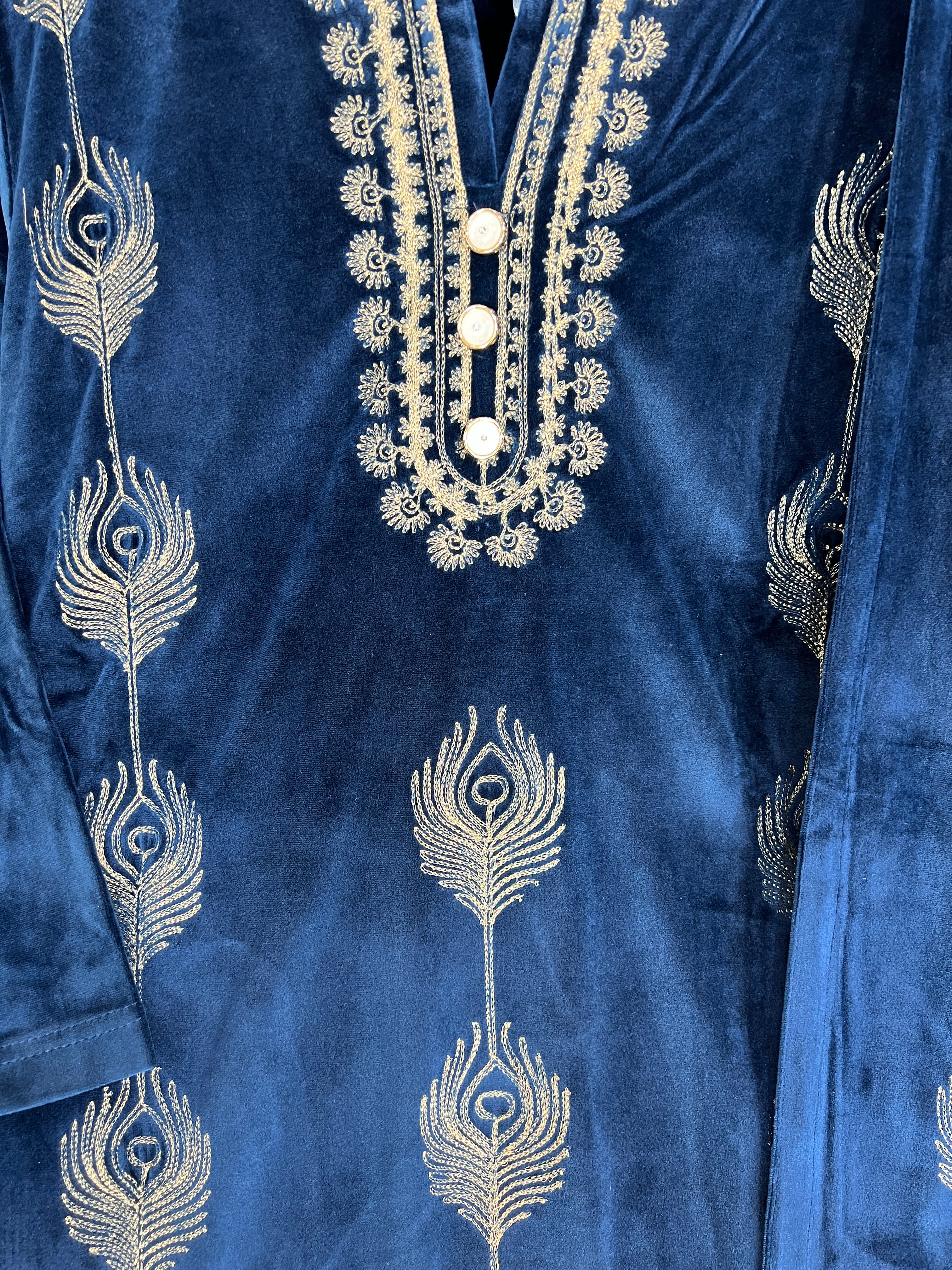 arayash embroidered velvet suit