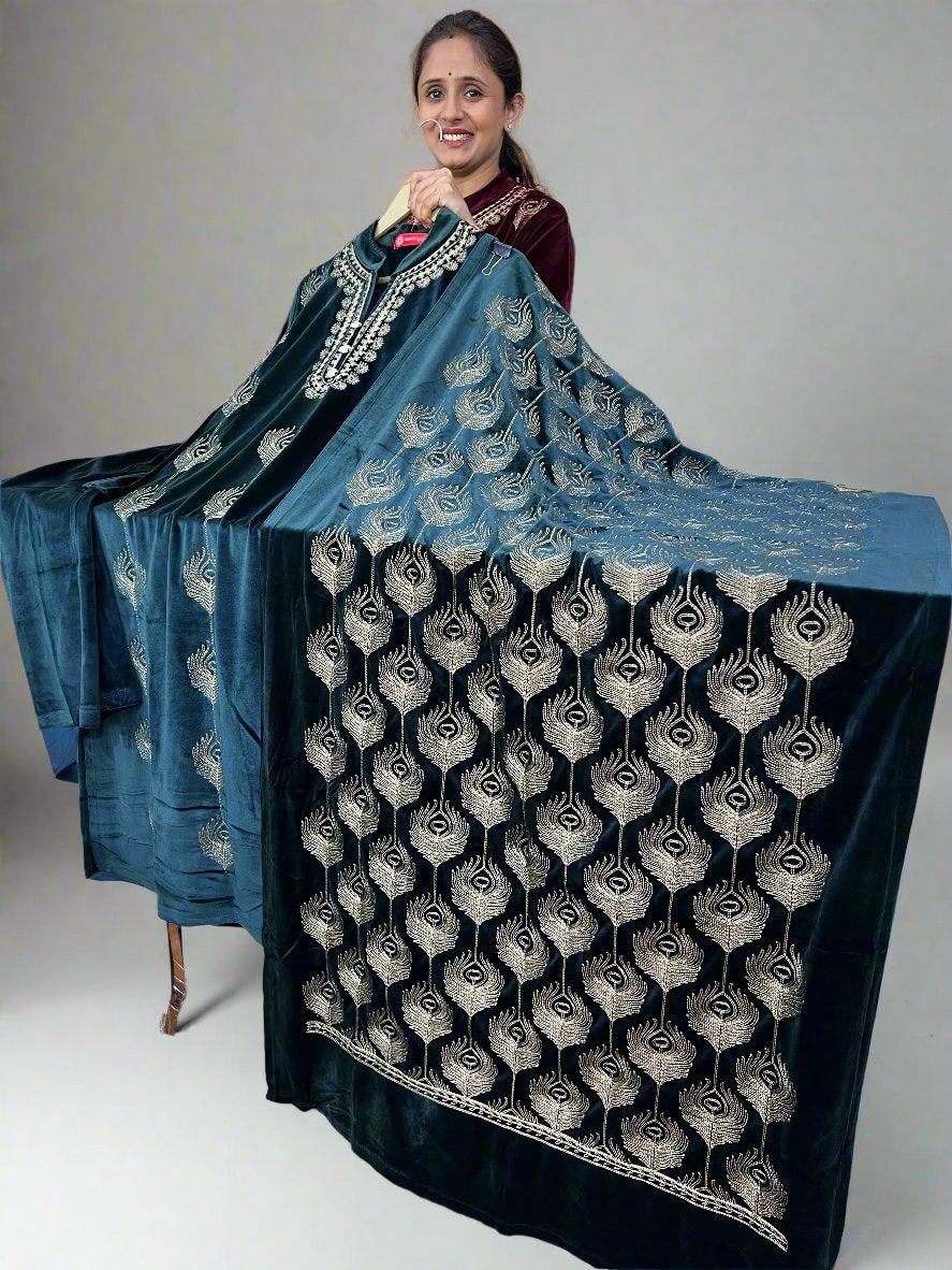 arayash embroidered velvet suit