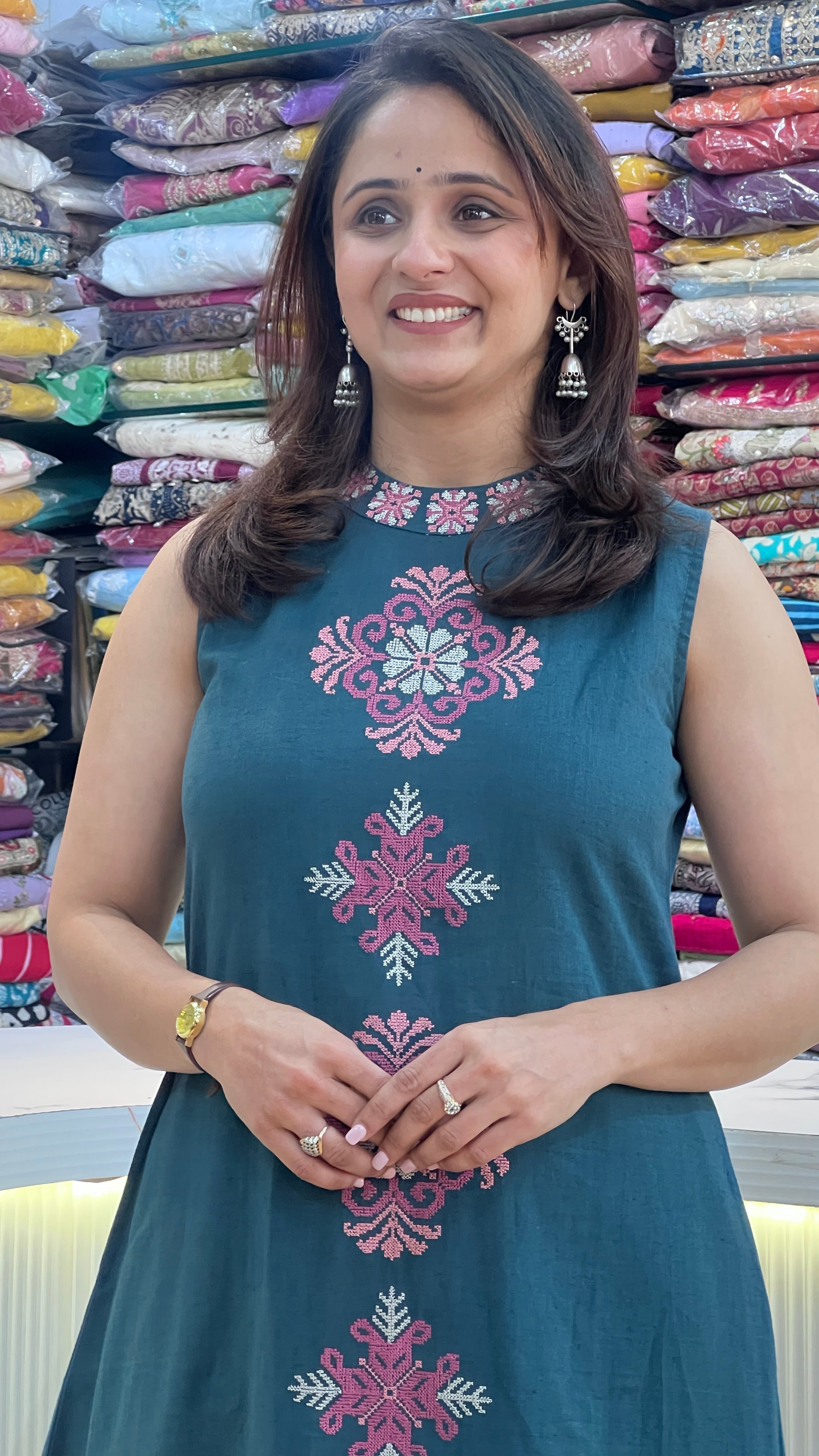 Soft khadi cotton cord set ( sh 77467 )