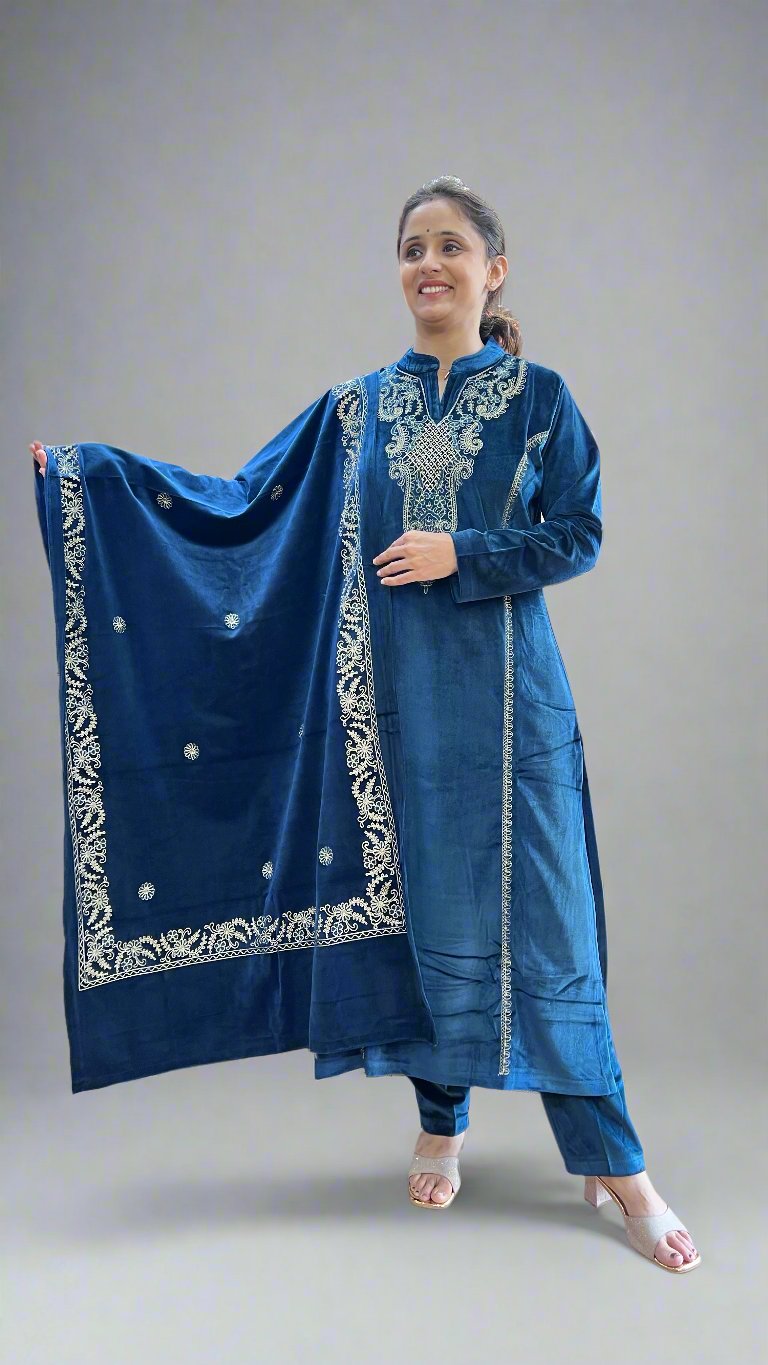 afsyna designer velvet suit